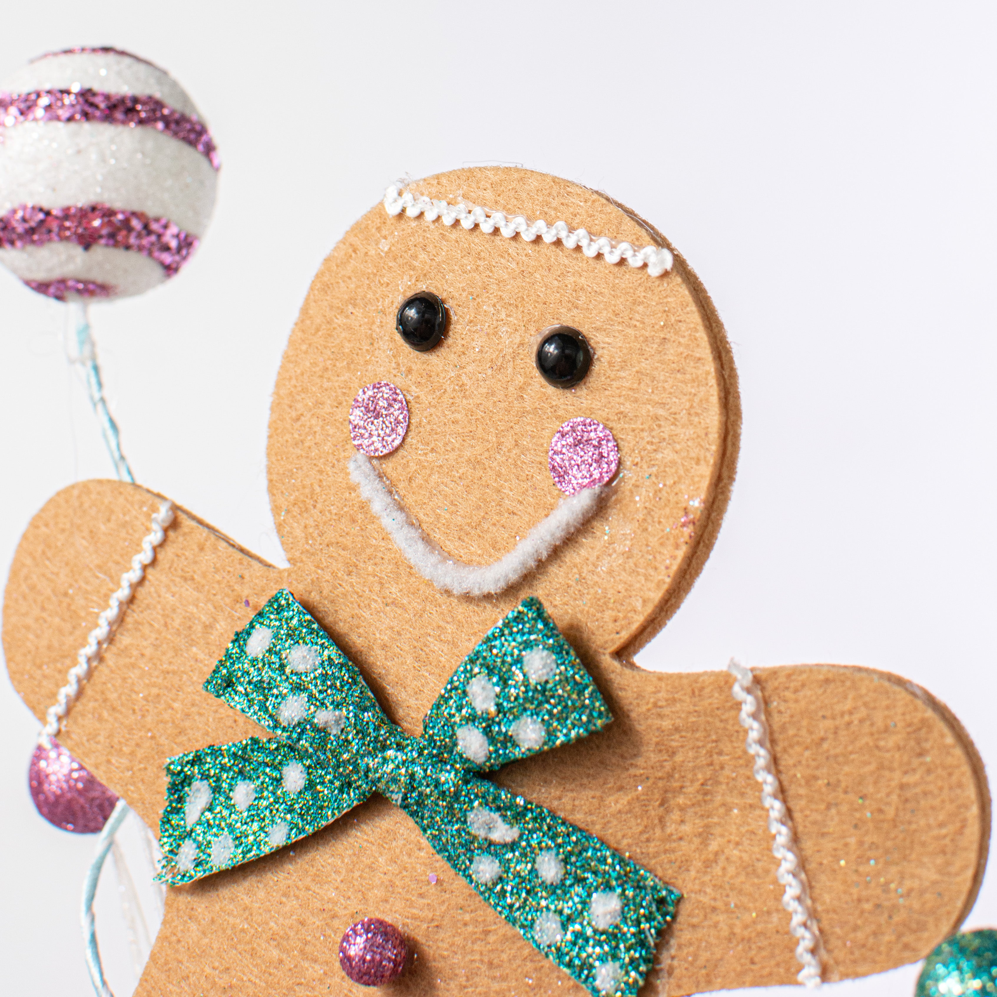 25" Gingerbread Man Candy Spray: Mint & Pink Lifestyle Photo