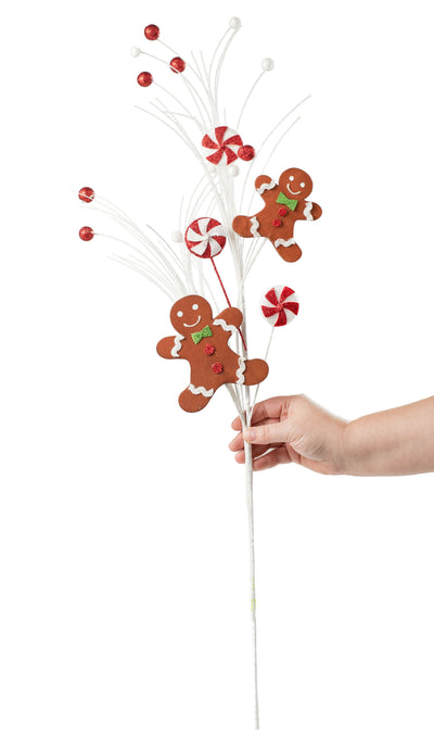 28" Gingerbread Peppermint Spray Lifestyle Photo