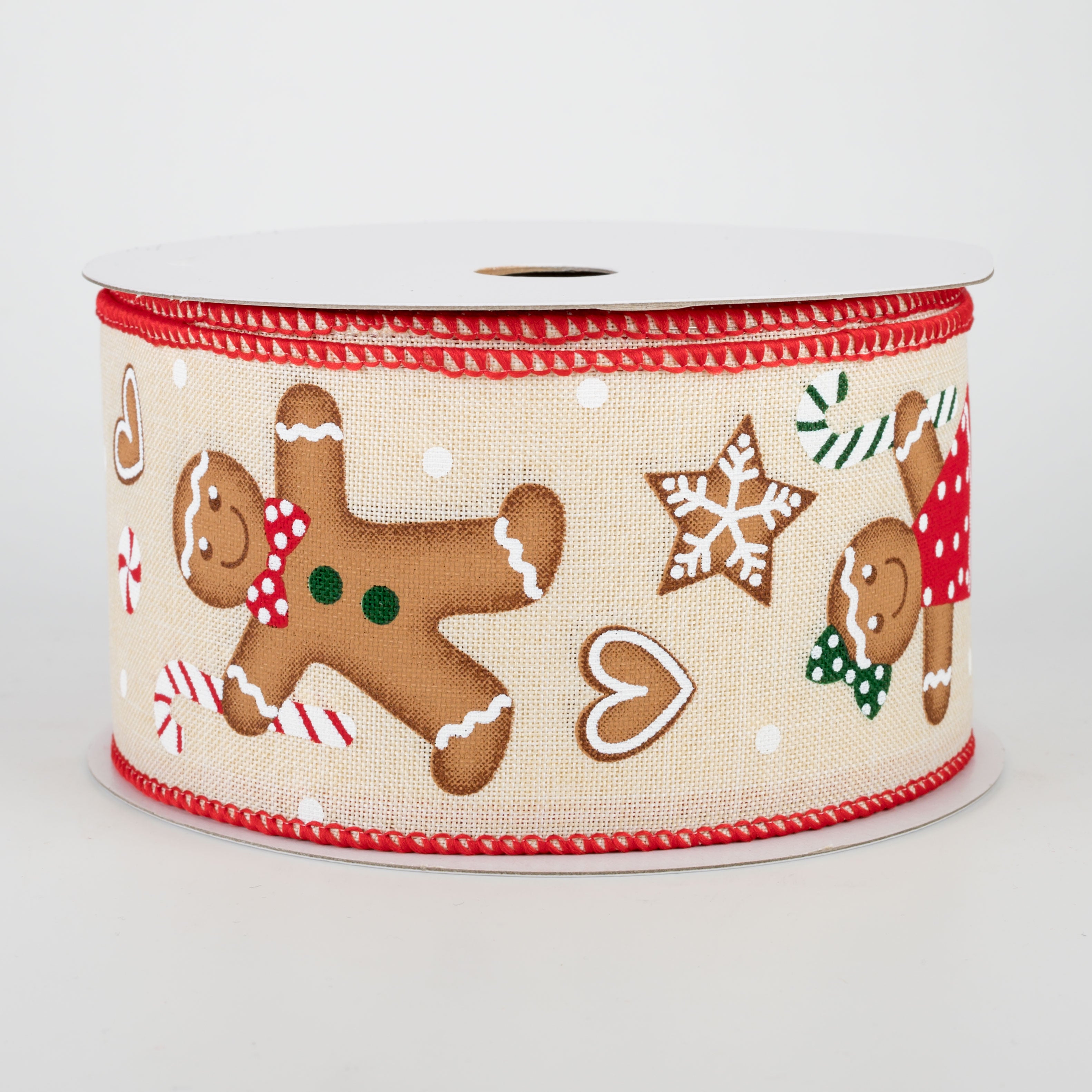2.5" Gingerbread Ribbon: Cream (10 Yards)
