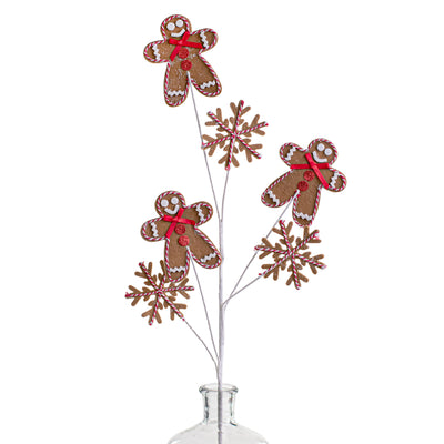 31" Gingerbread Snowflake Spray Item Number: 134201