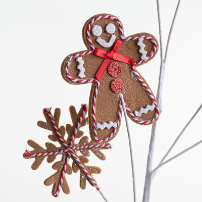 31" Gingerbread Snowflake Spray Lifestyle Photo