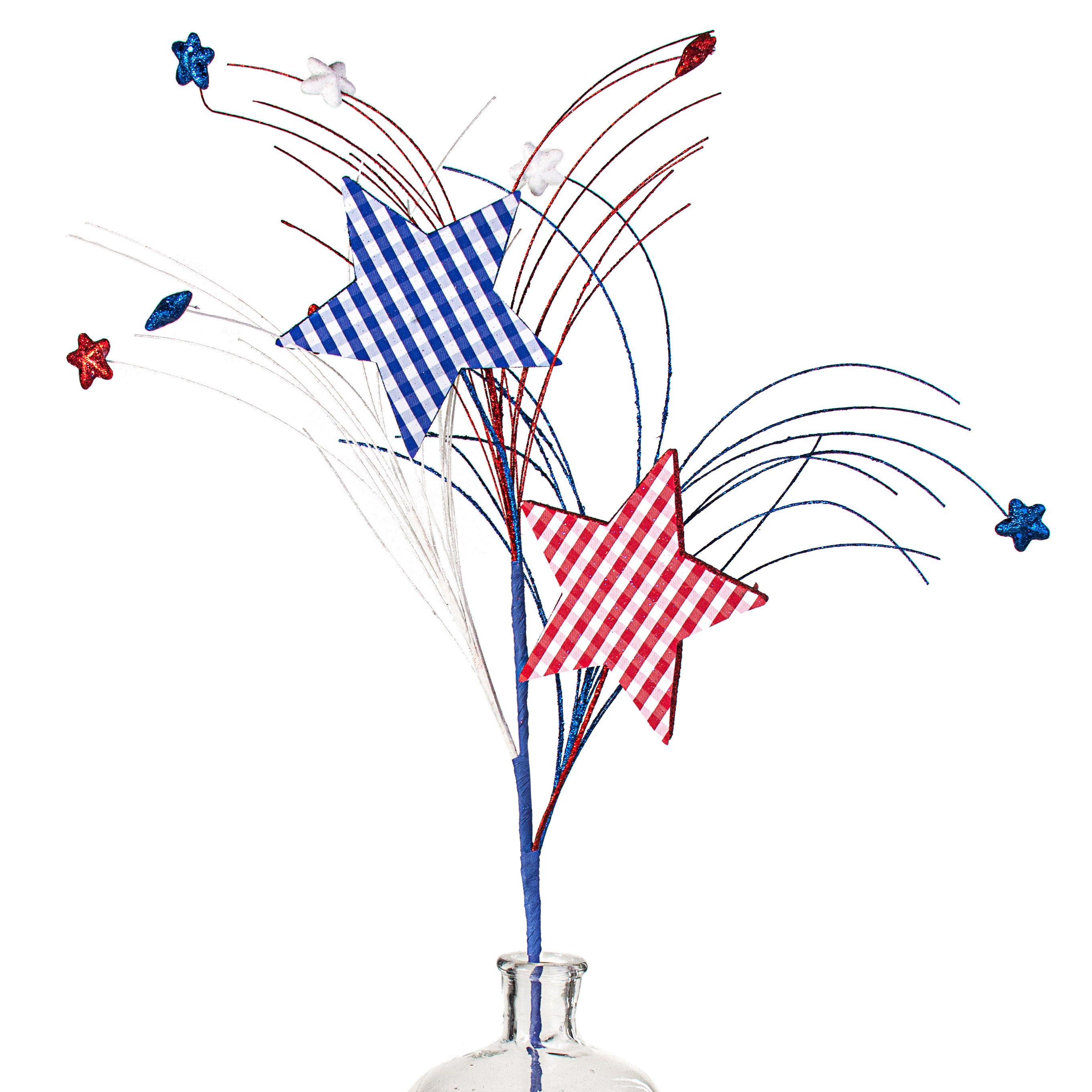 29" Gingham Star Spray: RWB Item Number: 74187RWB