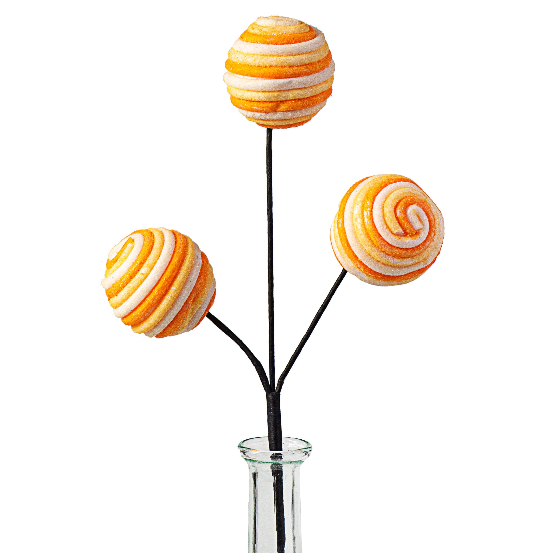 14" Glitter Ball Pick: Candy Corn Hues Item Number: 56852YWORWT