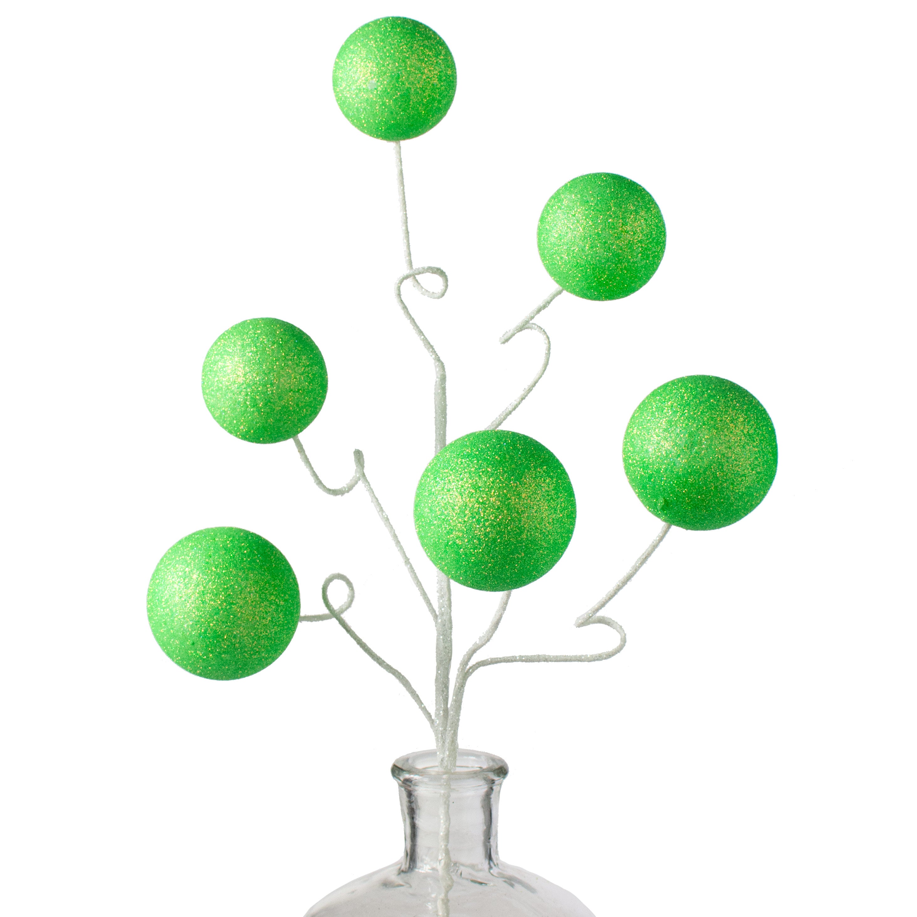 19" Glitter Ball Spray: Light Green Item Number: MN031409