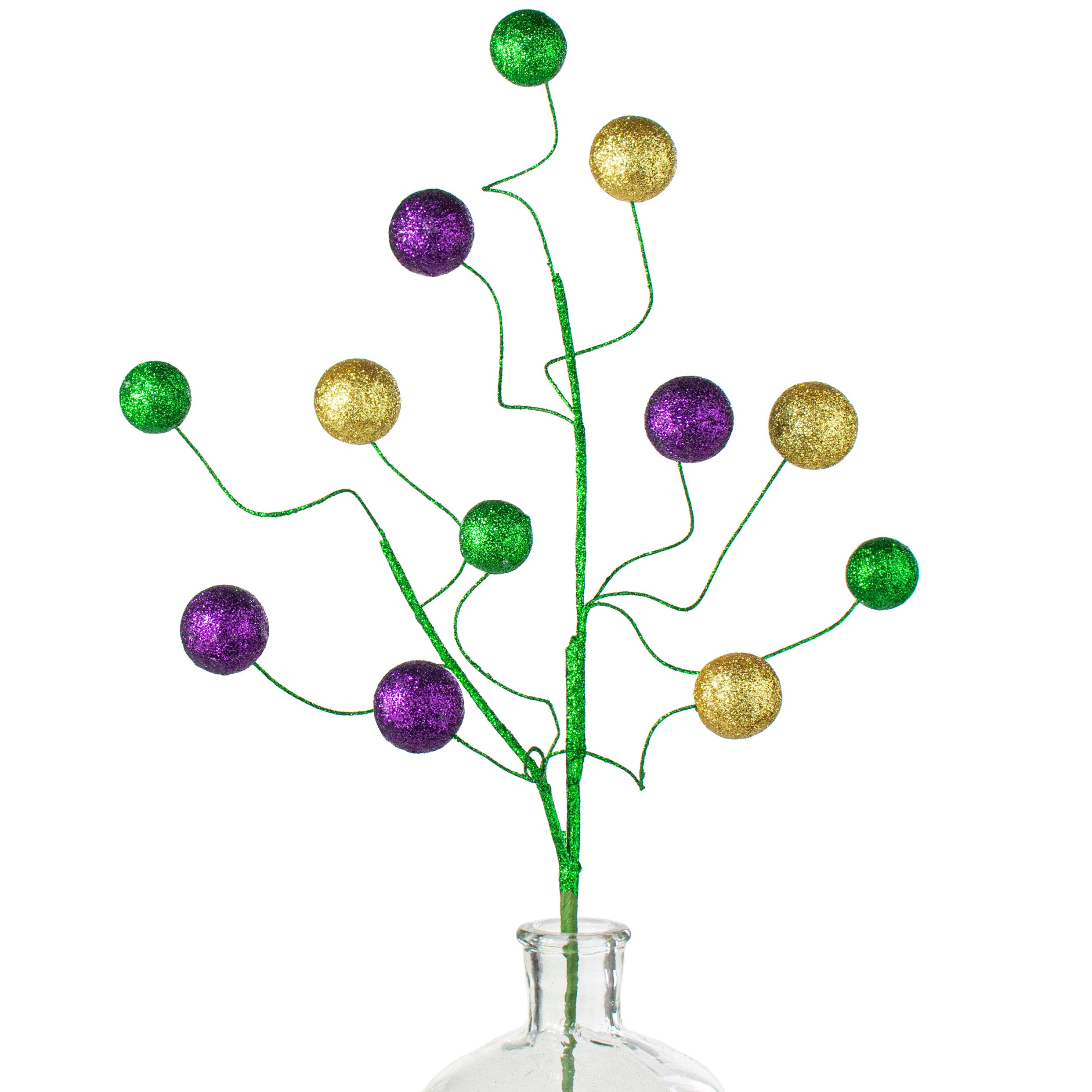 24" Glitter Ball Spray: Mardi Gras Item Number: 63485MG