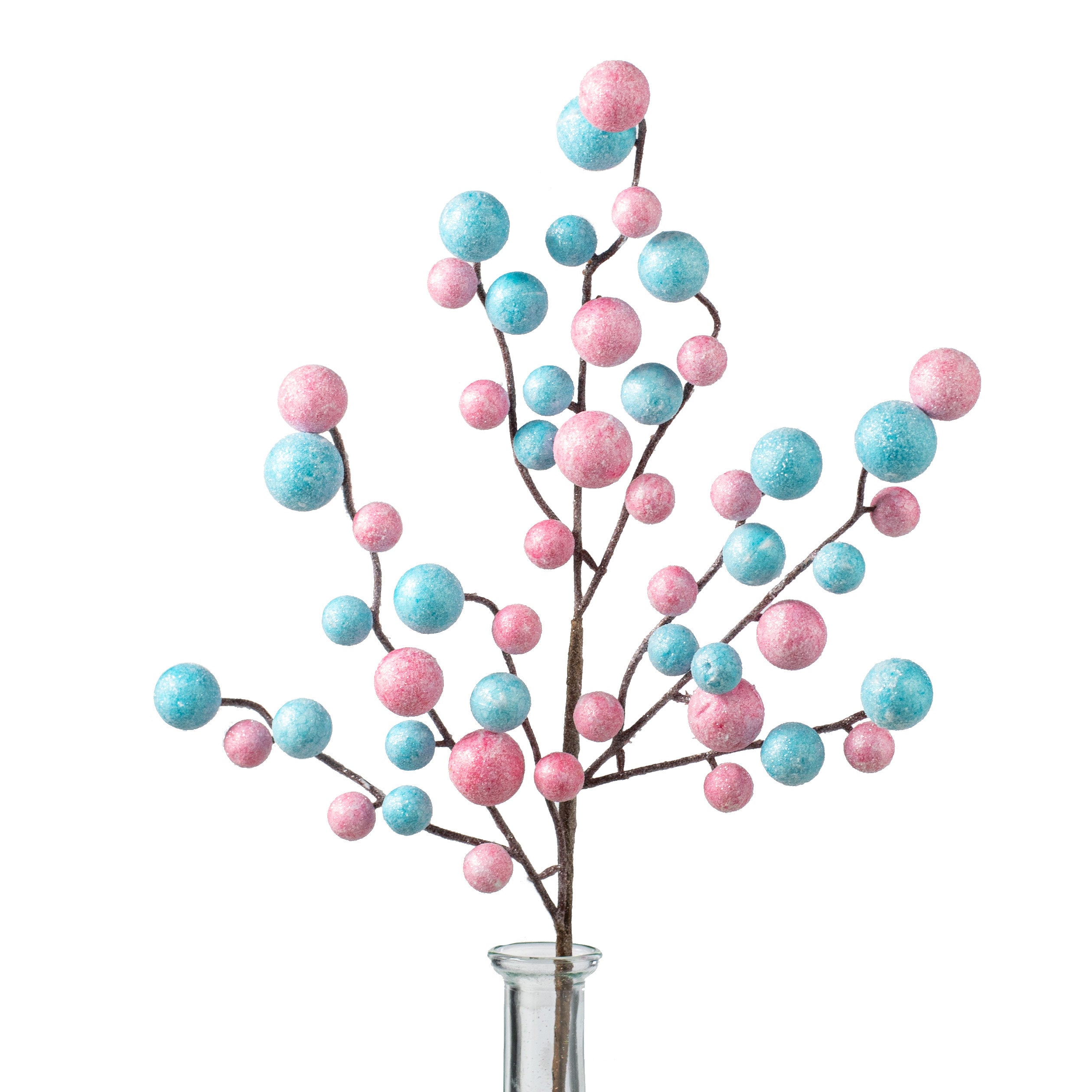17" Glitter Ball Spray: Pink & Turquoise Item Number: MN0285EW