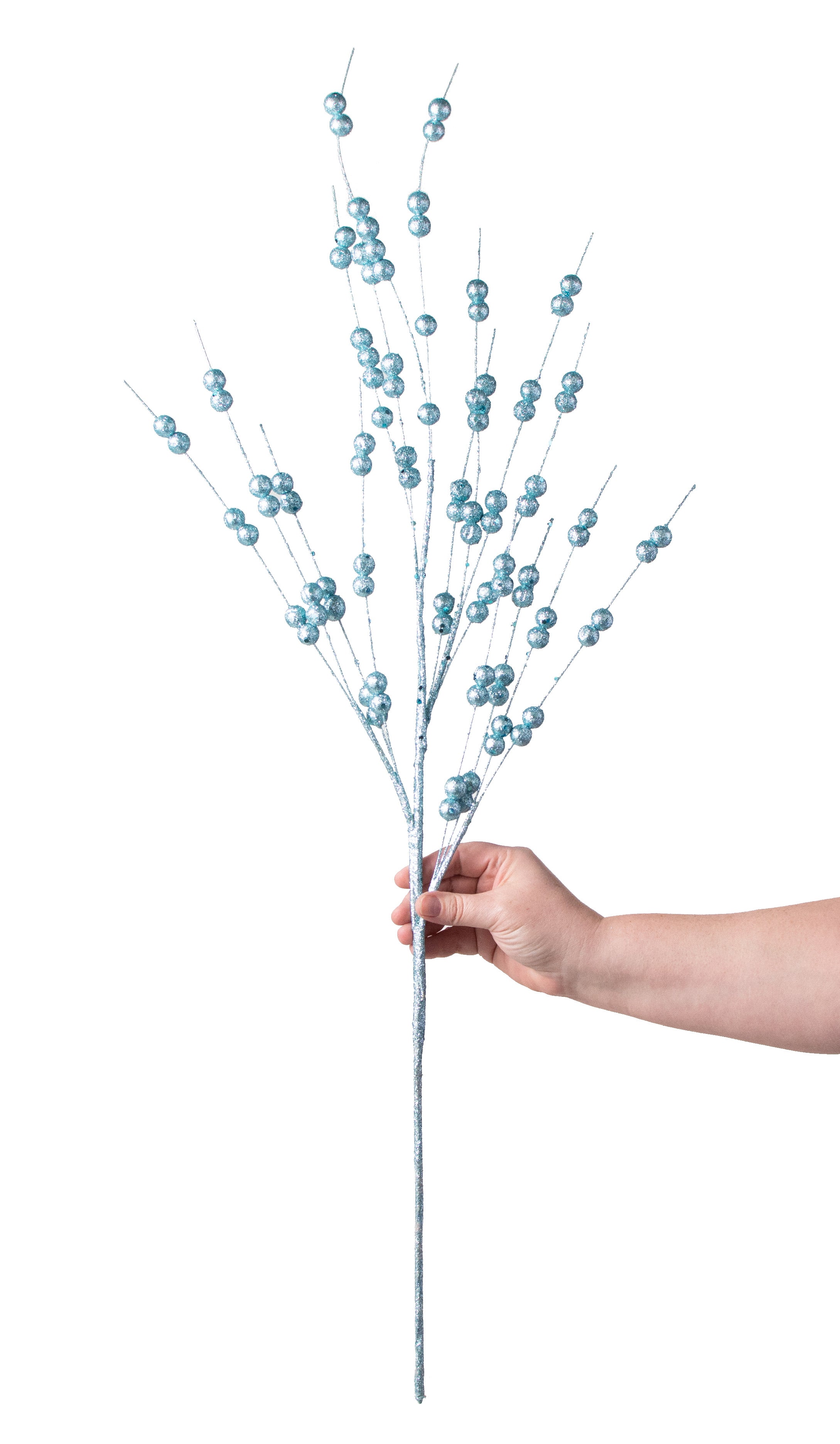 33" Glitter Berry Spray: Blue detail photo 3