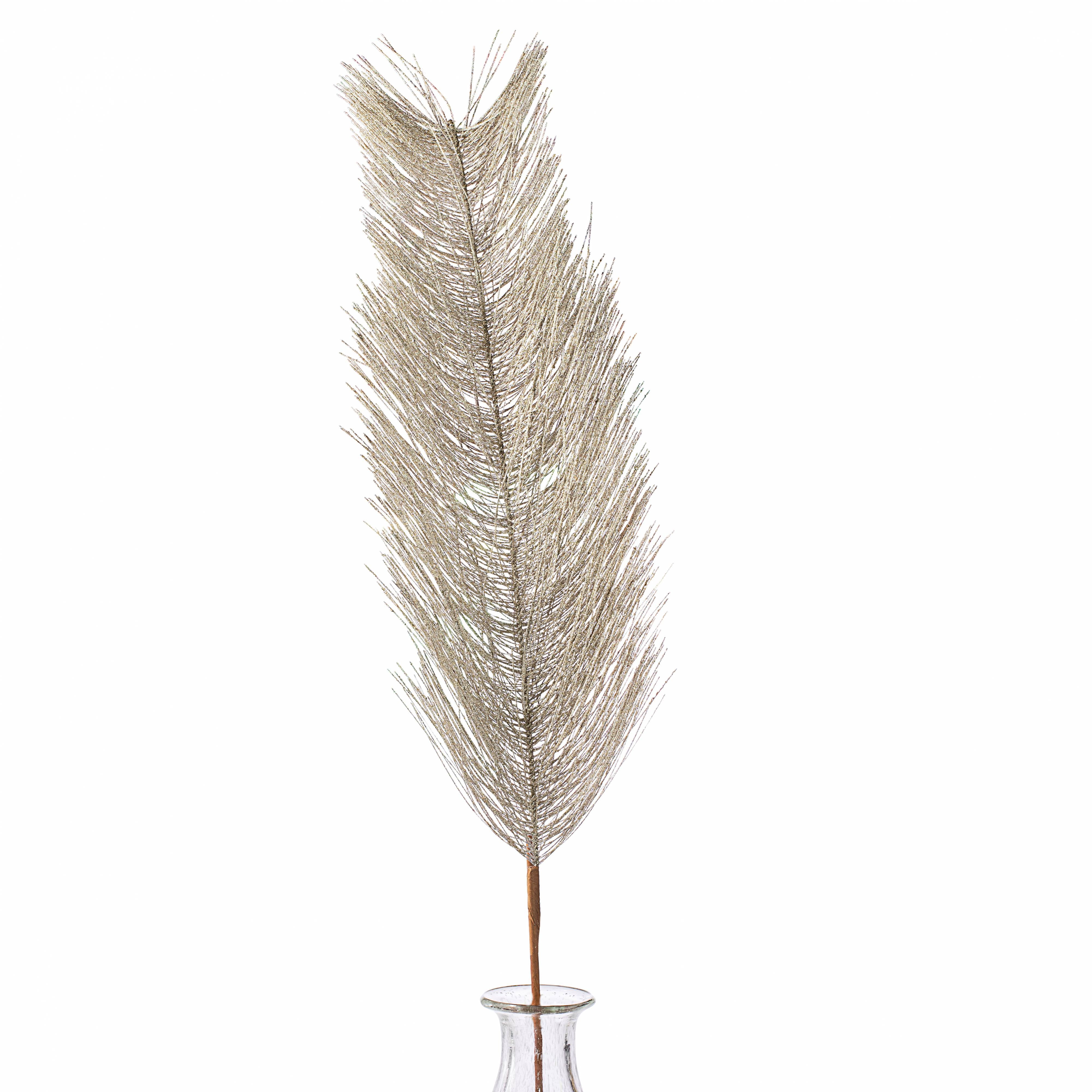 46" Glitter Bottle Brush Spray: Platinum Item Number: 272634
