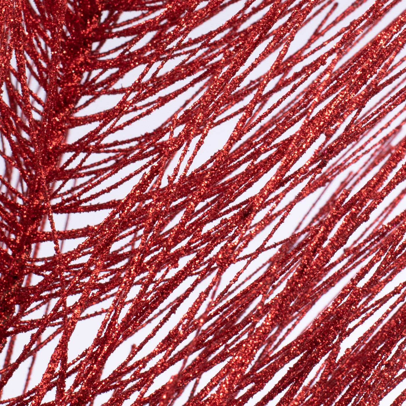 46" Glitter Bottle Brush Spray: Red detail photo 3
