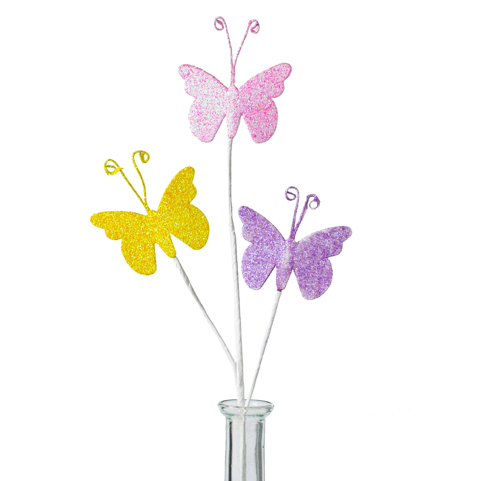 15" Glitter Butterfly Spray: Spring Multi Item Number: MN0256