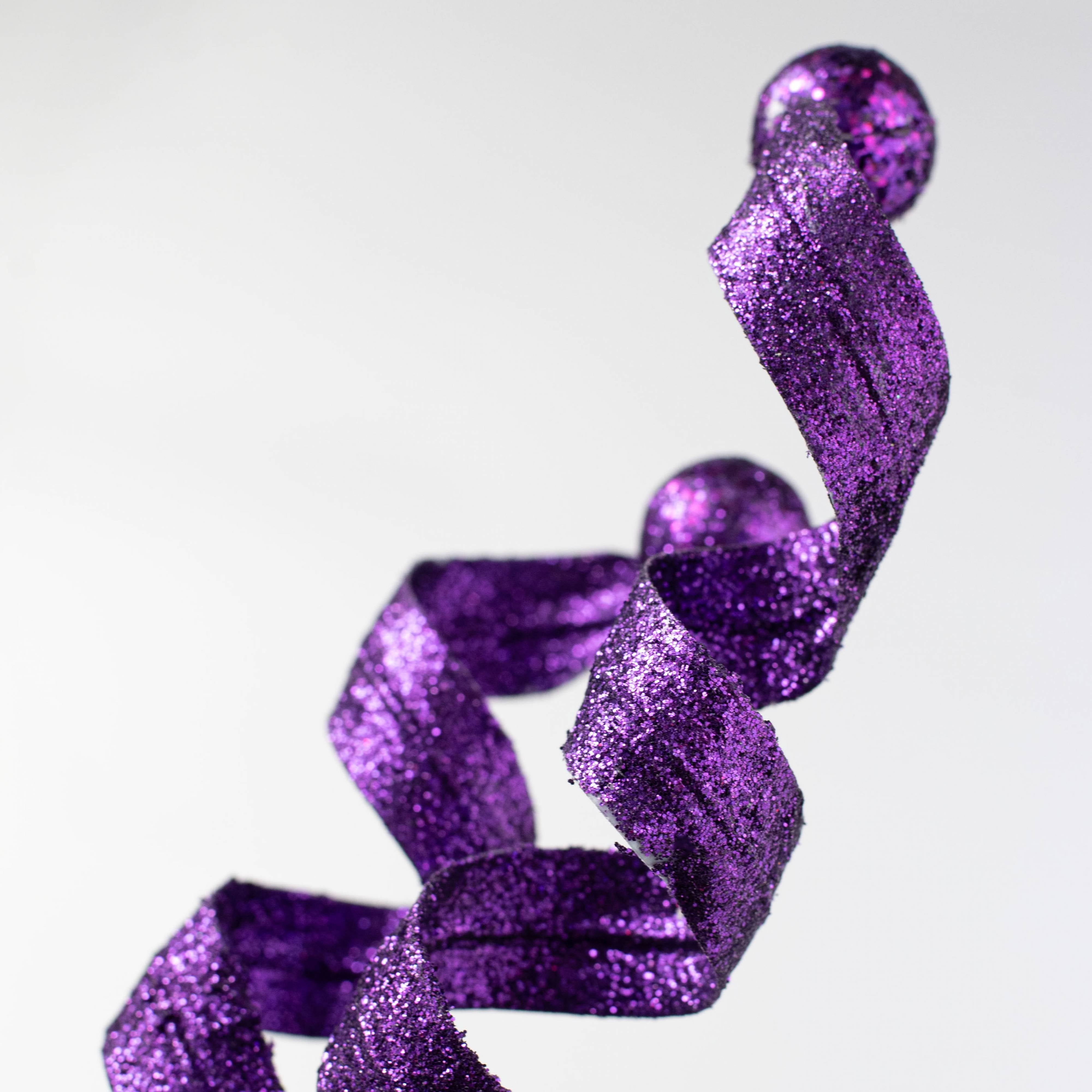 29" Glitter Curls & Balls Spray: Purple Lifestyle Photo