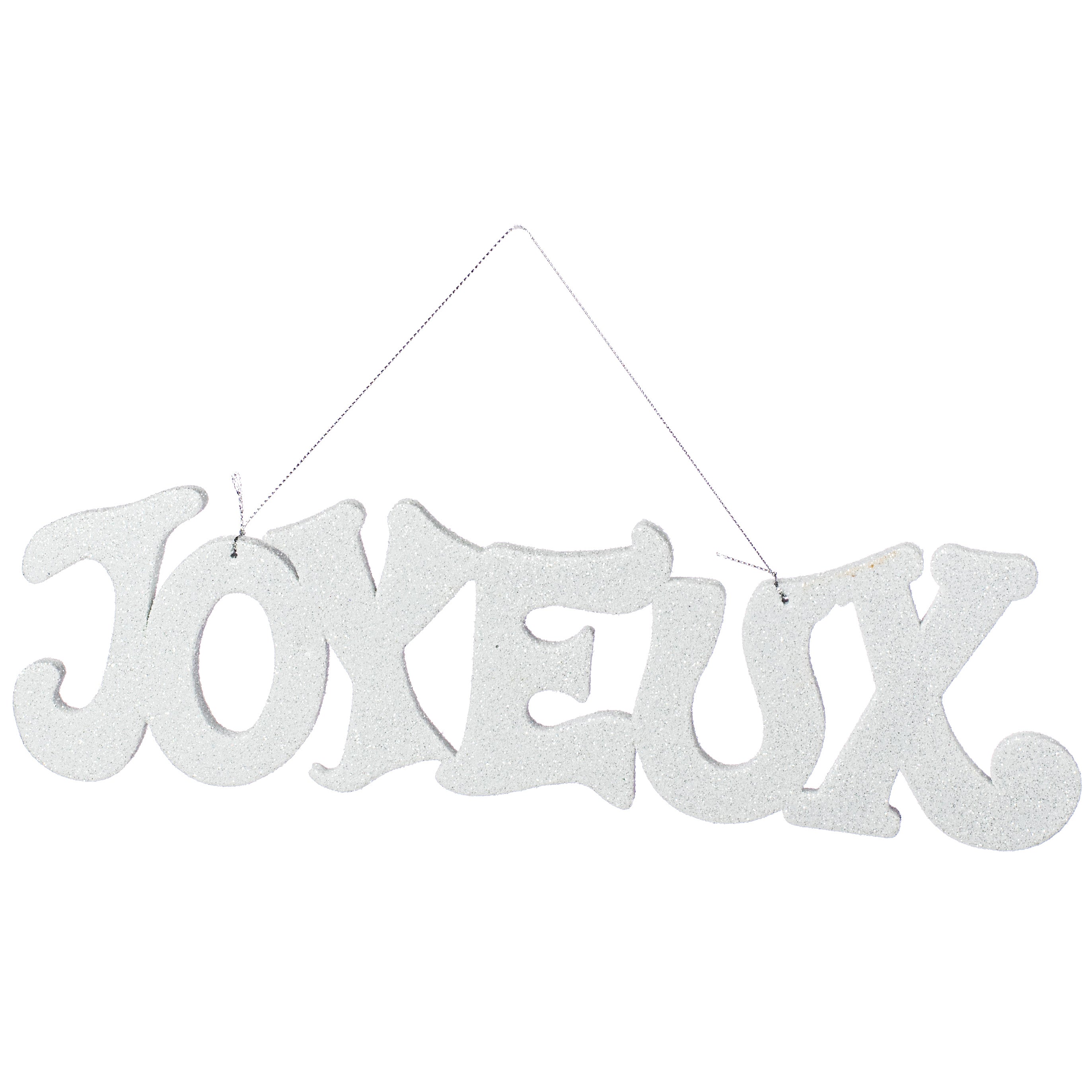 13" Glitter Cutout Ornament: Joyeux Item Number: 270843