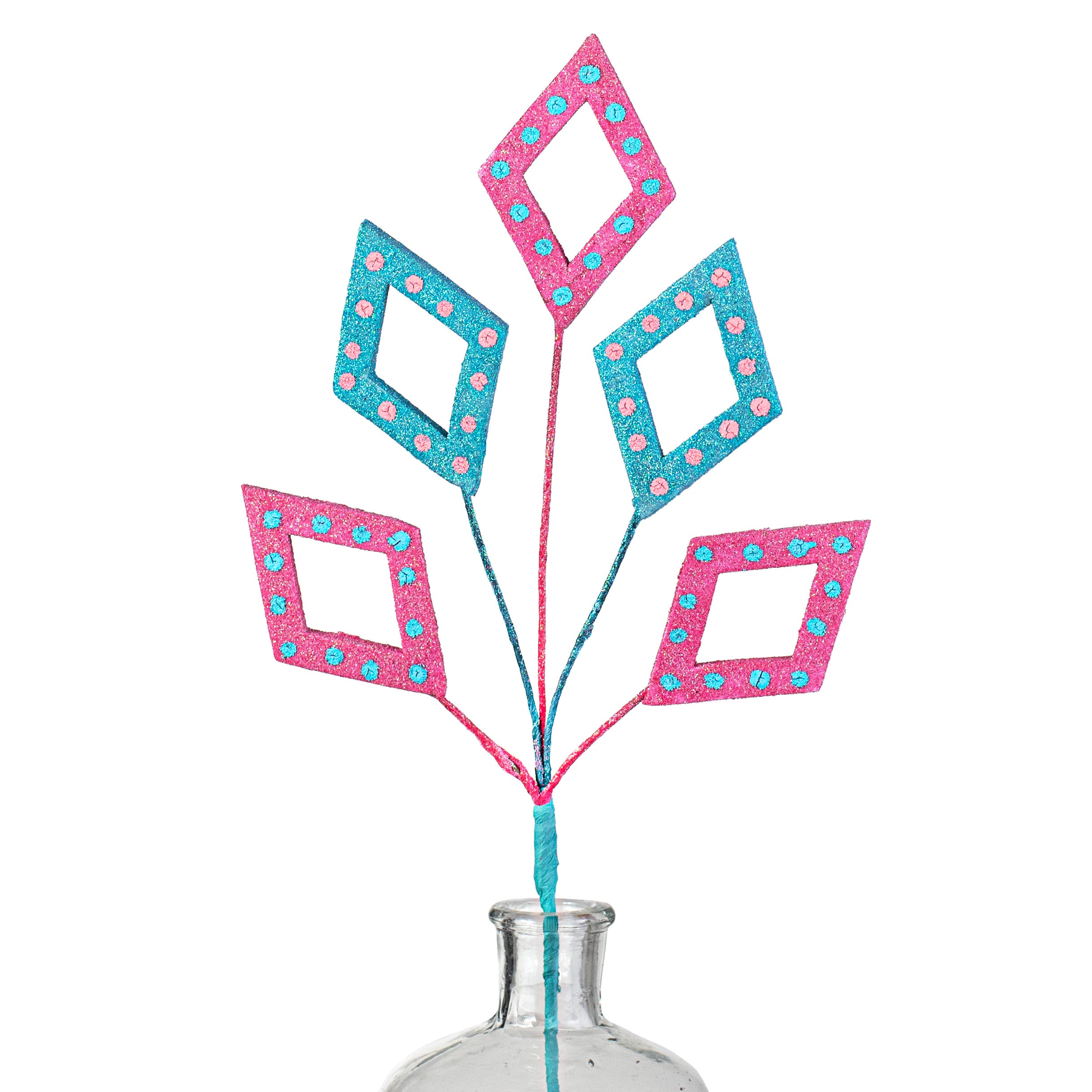 20" Glitter Diamond Polkadot Pick: Pink & Blue Item Number: 84856PKBL