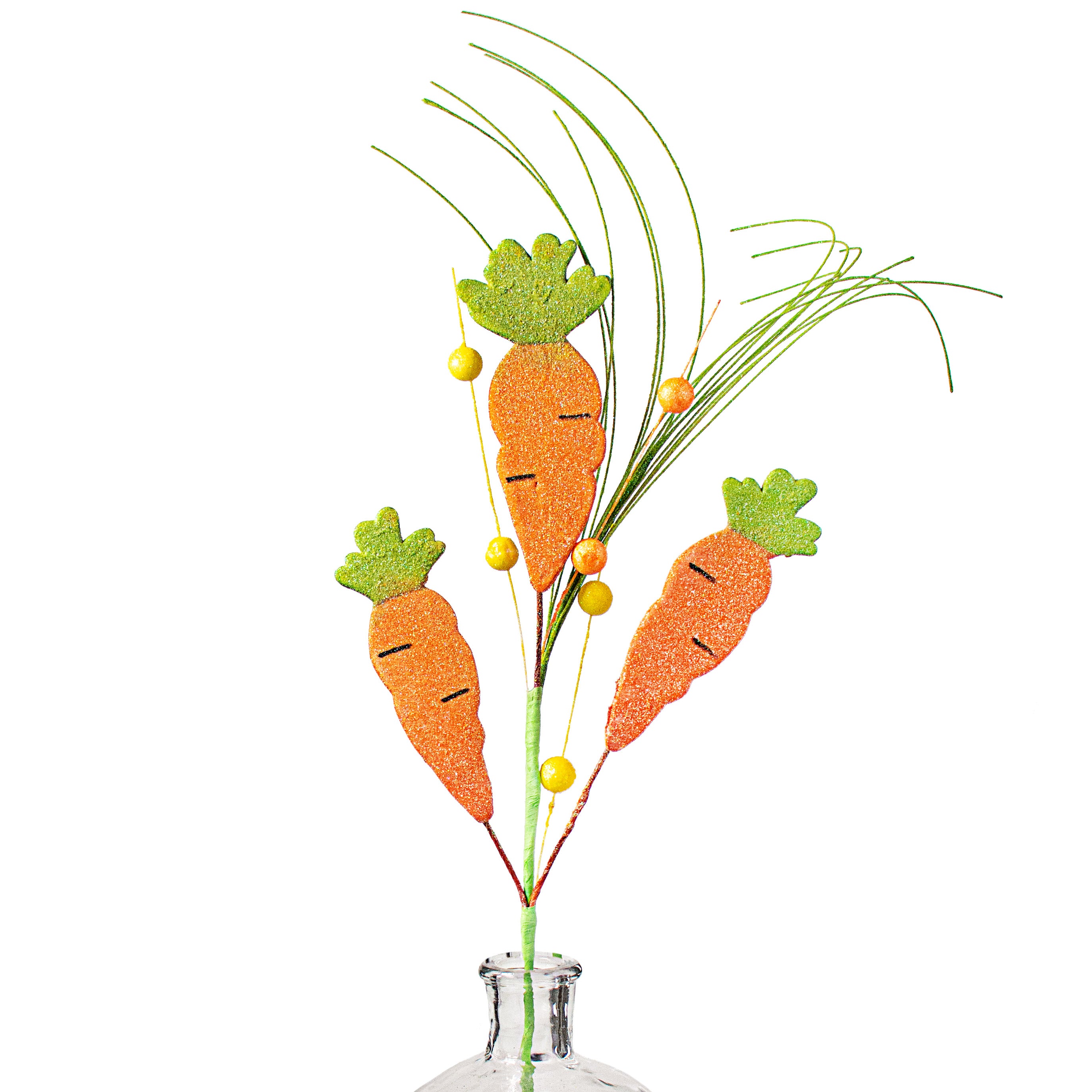30" Glitter Foam Carrots Spray Item Number: 61891OR