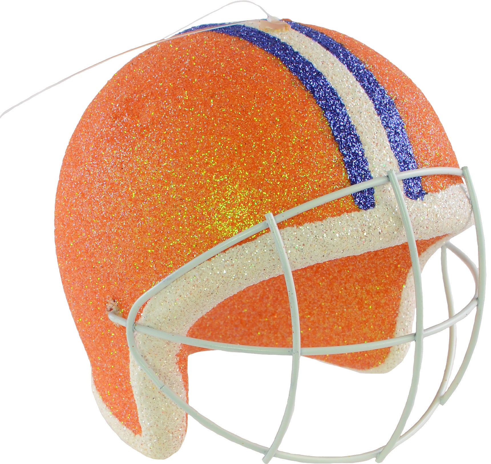 Glitter Football Ornament Assortment: Orange & Blue (Set of 3) detail photo 3