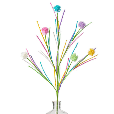 30" Glitter Gum Ball Spray: Spring Multicolor Item Number: HE4124