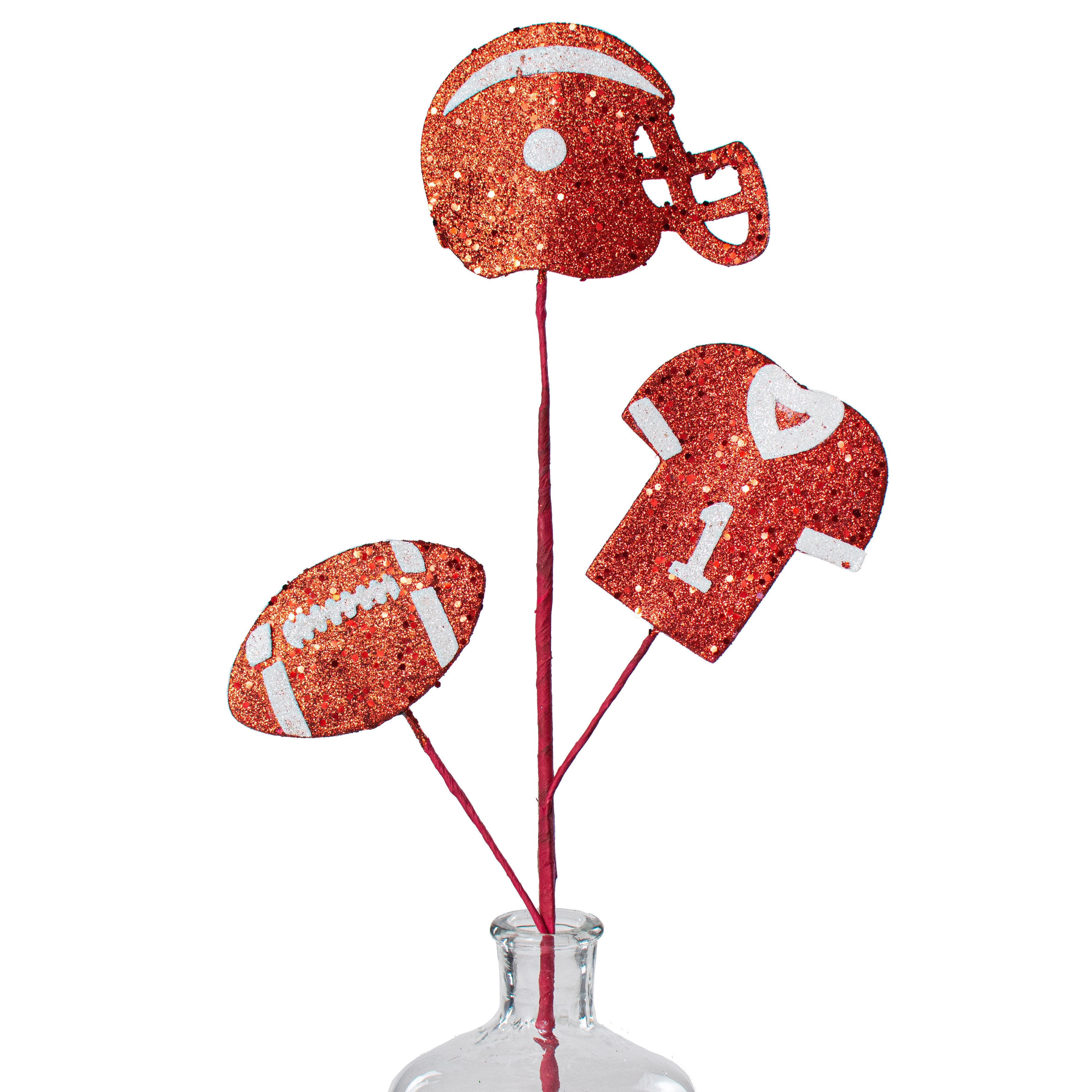 floral football helmet 24 Glitter Helmet, Jersey, Football Pick: Red & White