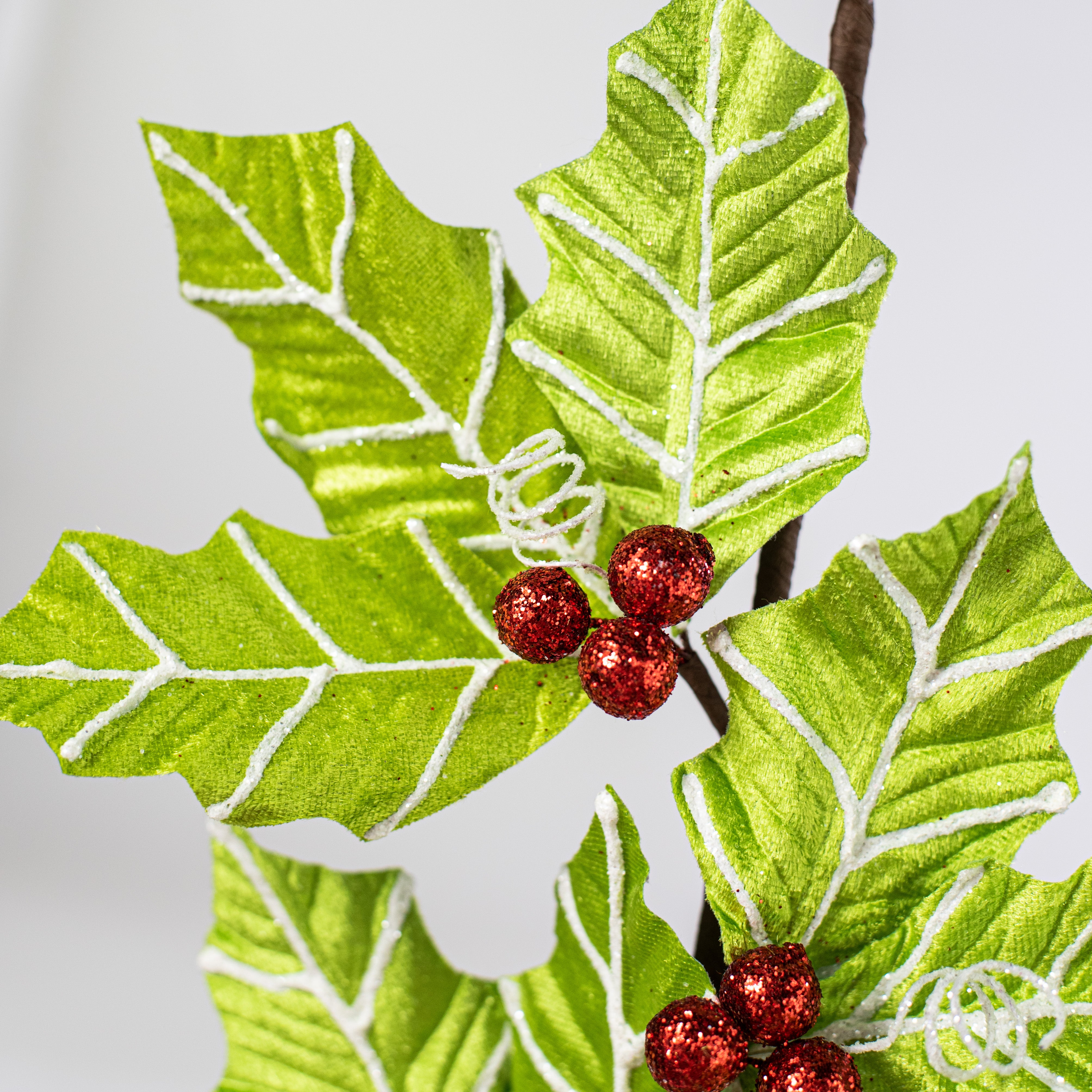 24" Glitter Holly Berry Spray Lifestyle Photo