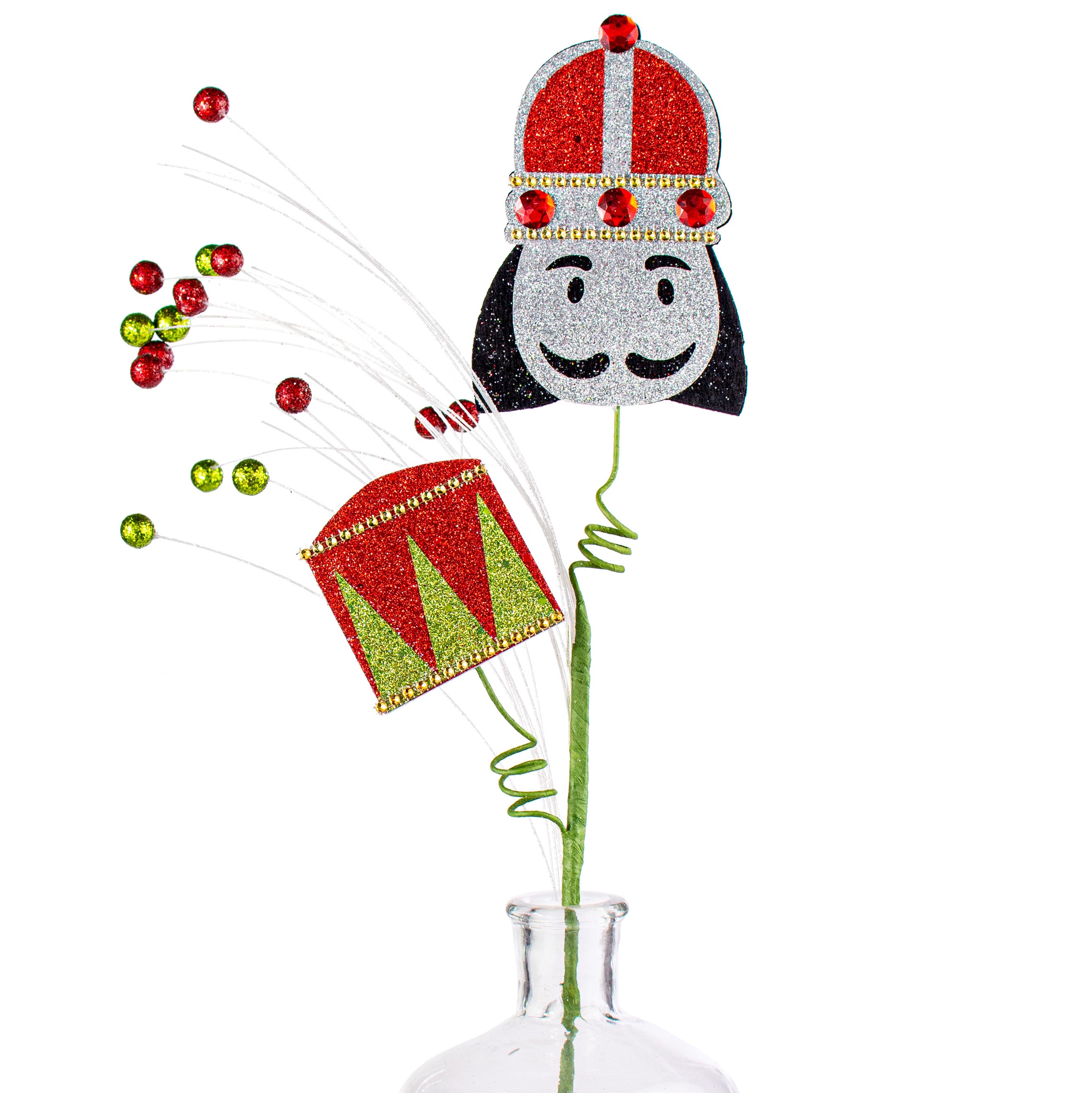 24" Glitter King Spray: Red & Green Item Number: 186252