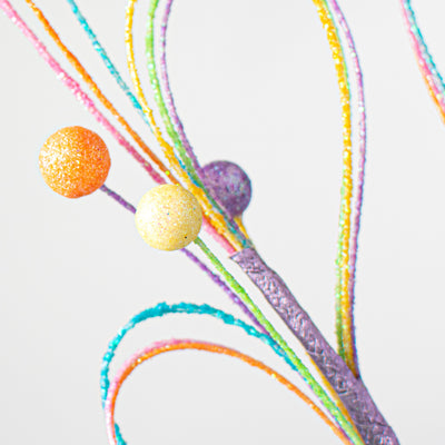 Glitter Loop & Ball Spray: Pastel Candy Colors (29") Lifestyle Photo
