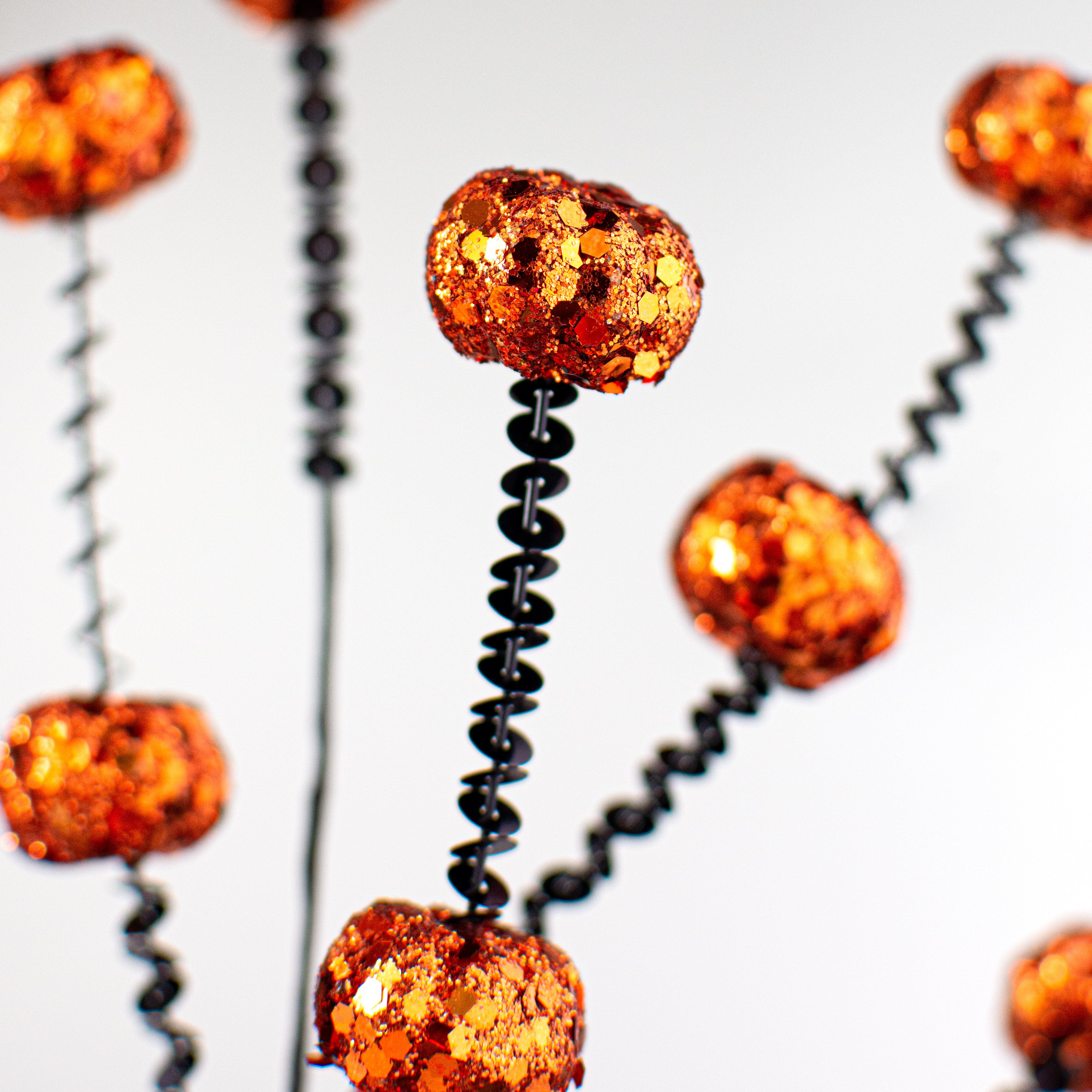 24" Glitter Mini Pumpkin Sequin Spray Lifestyle Photo