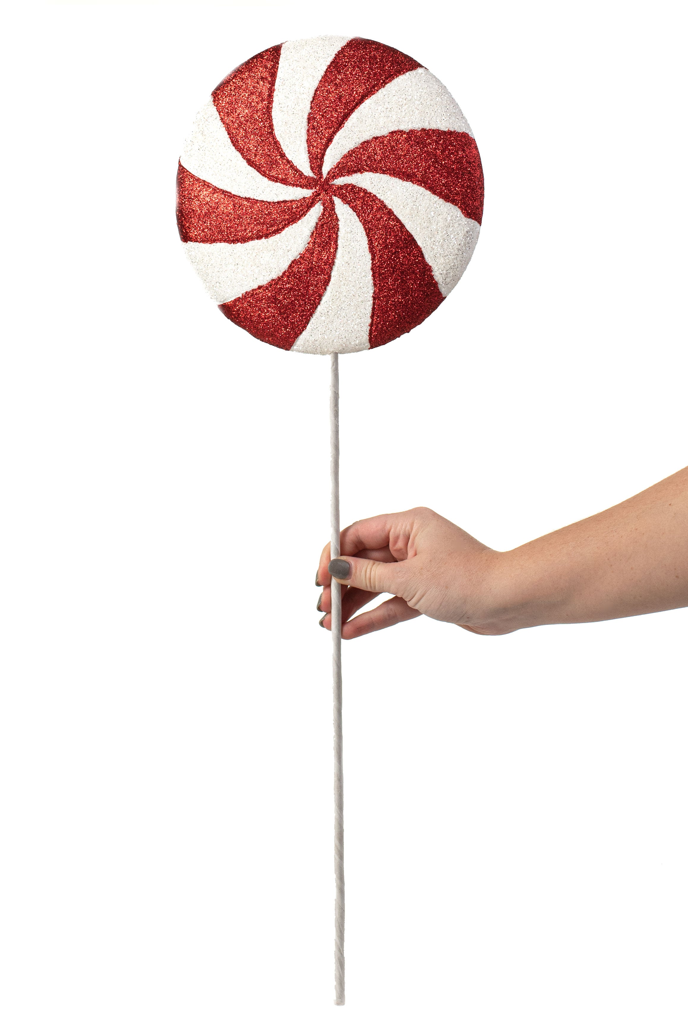 24" Glitter Peppermint Lollipop Pick detail photo 3