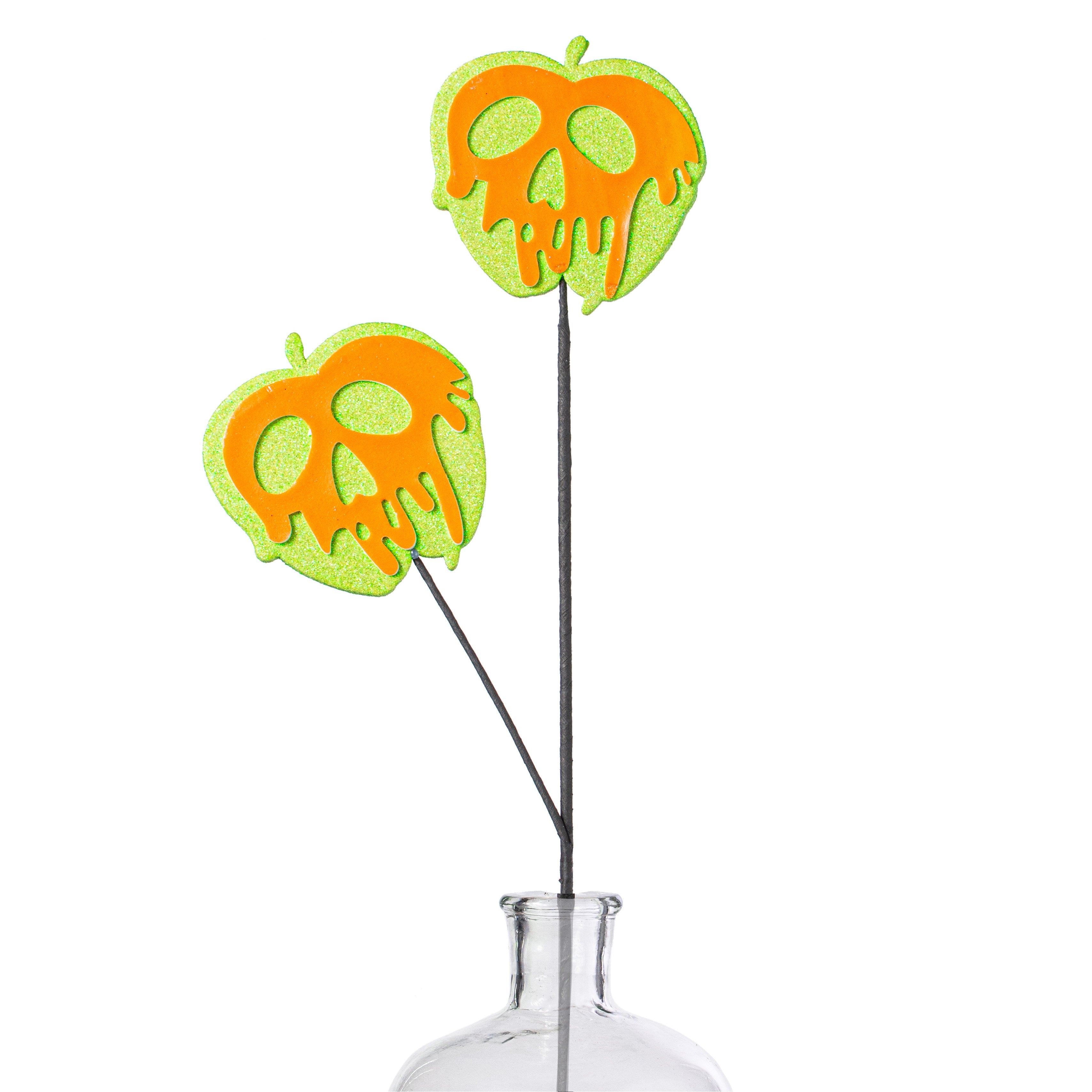 24" Glitter Poison Apple Spray: Orange & Green Item Number: 56967ORGN