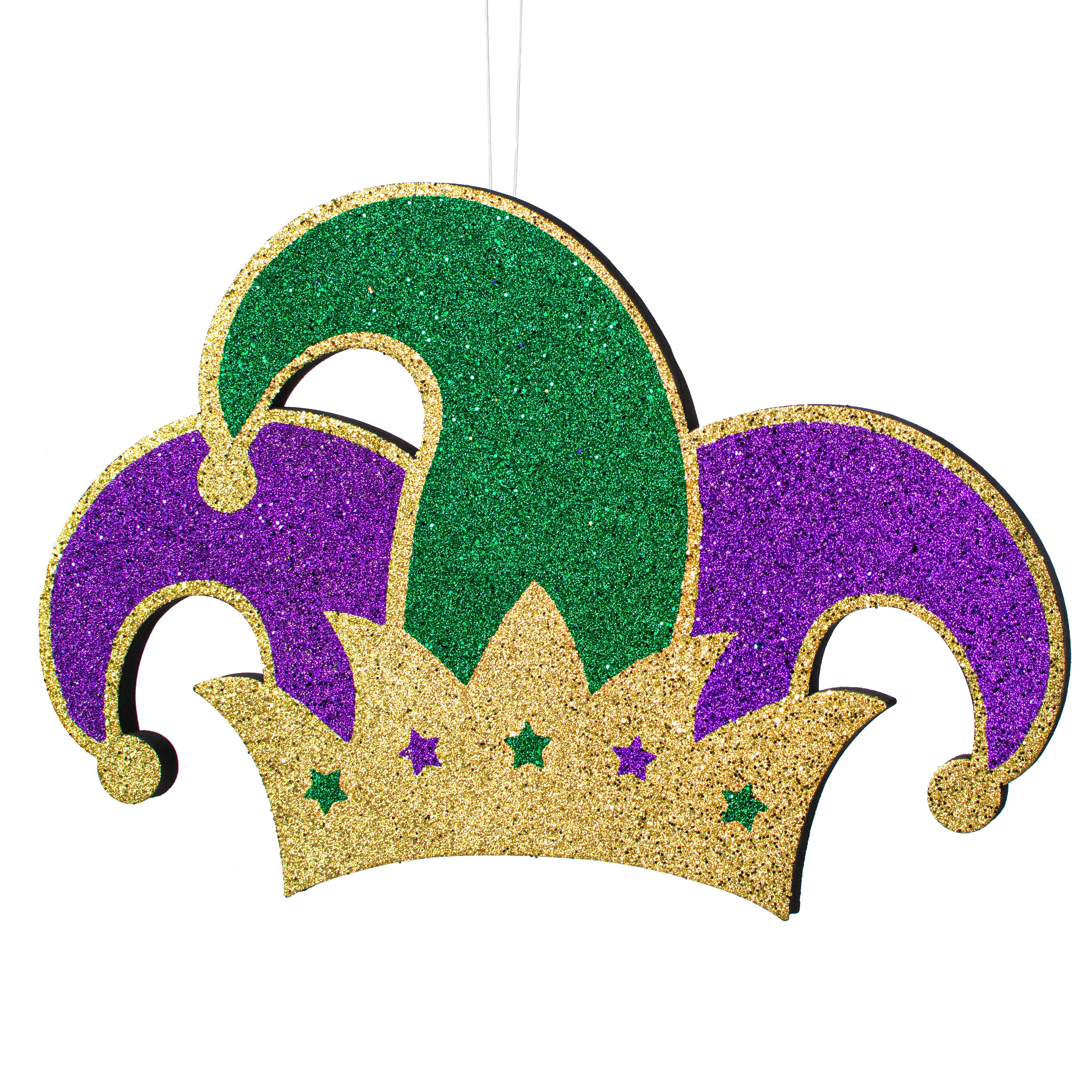 20" Glitter Polyfoam Jester Hat Hanger: Mardi Gras Item Number: HG1124