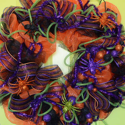 13" Glitter Spider Picks: Orange, Green, Purple, Black (12) Lifestyle Photo
