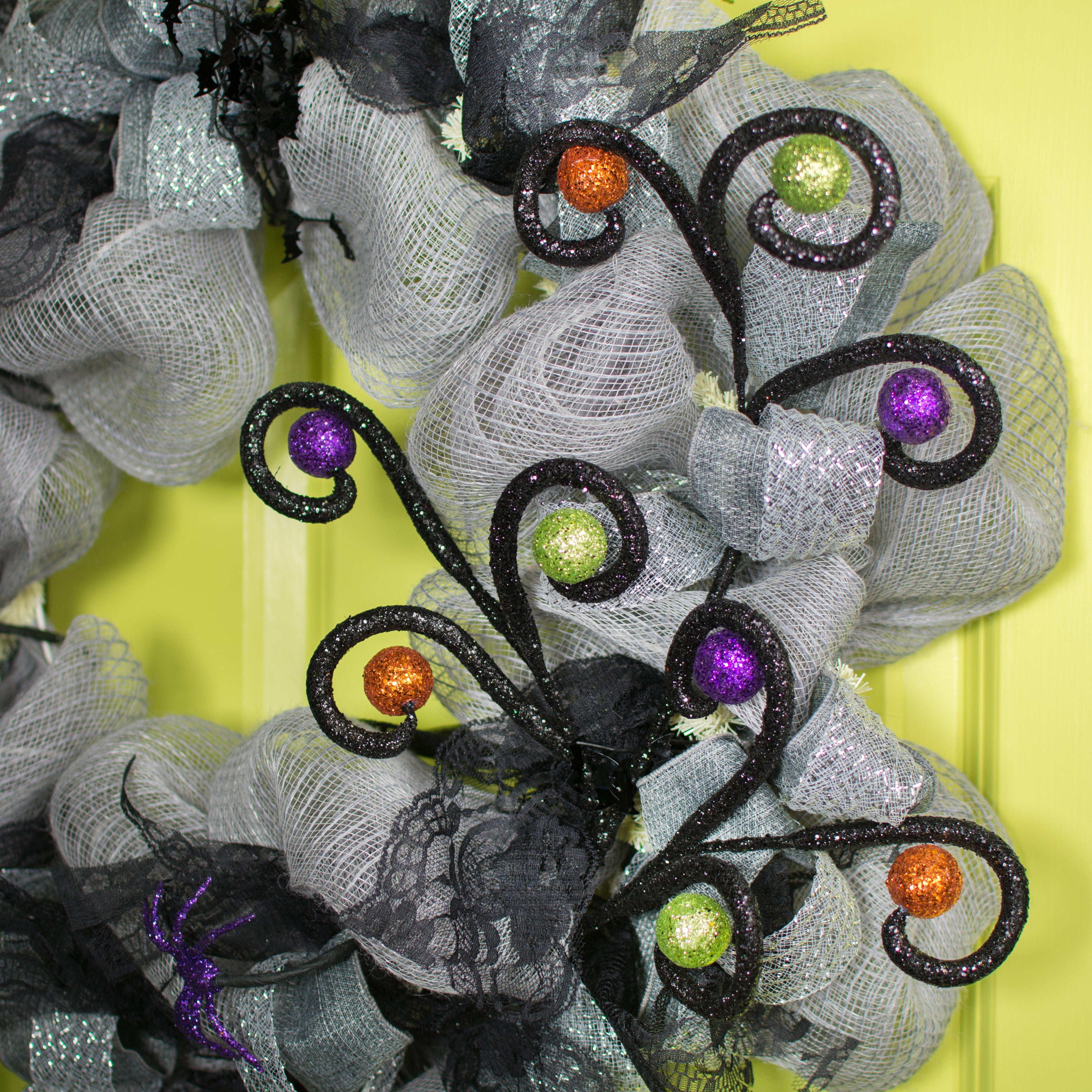 27" Glitter Spiral Ball Spray: Halloween Lifestyle Photo