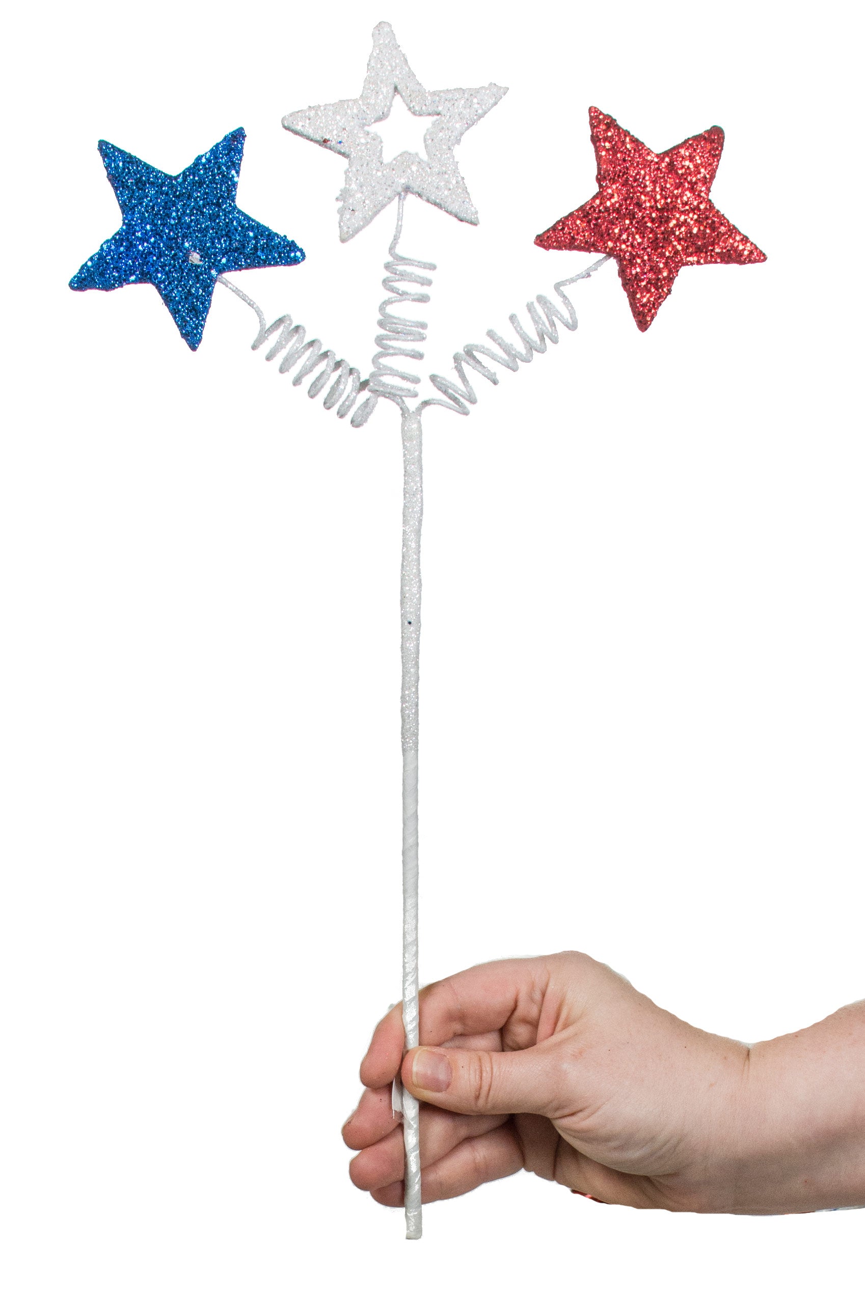 17" Glitter Star Pick: Red, White, Blue Lifestyle Photo
