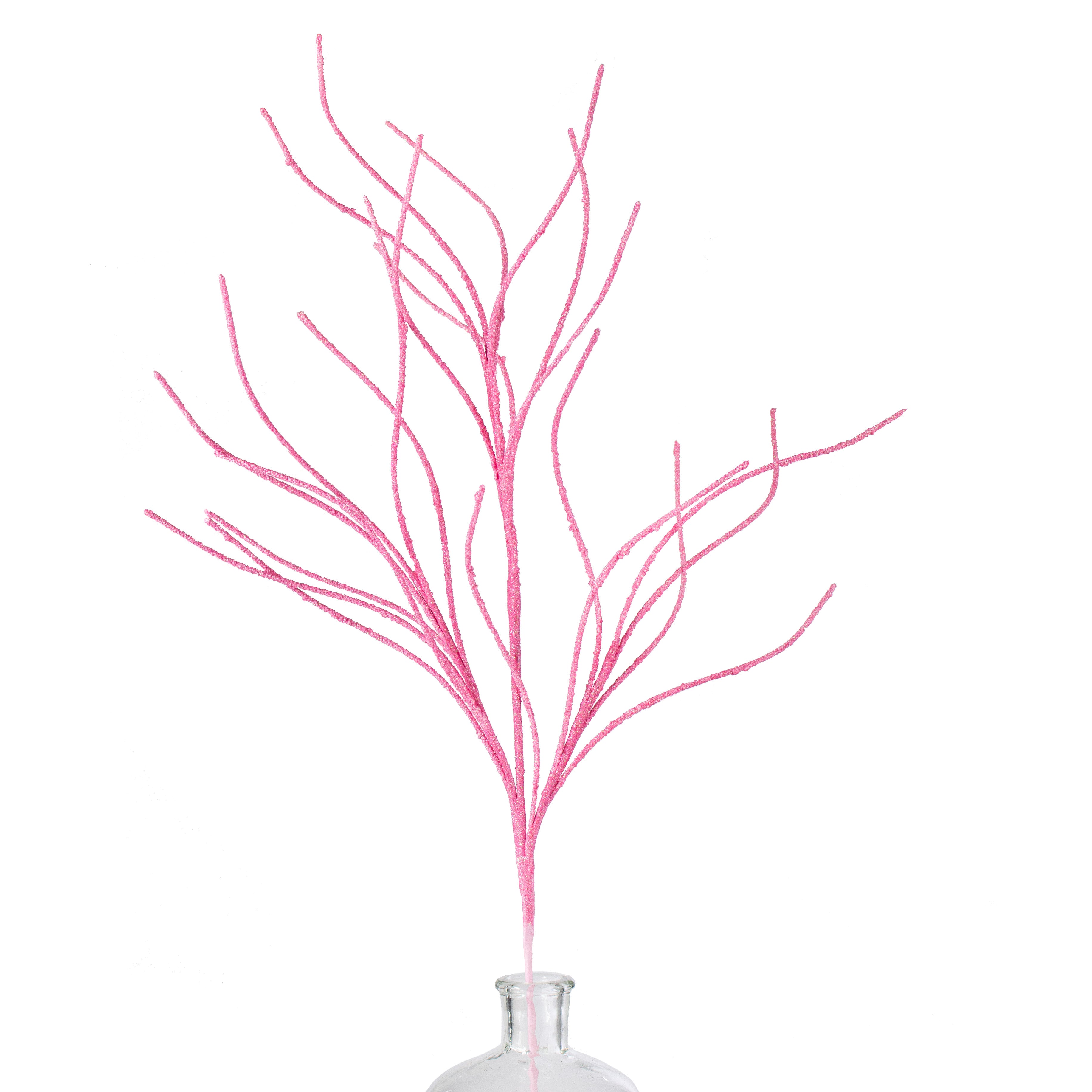 30" Glitter Twig Spray: Pink Item Number: 85717PK