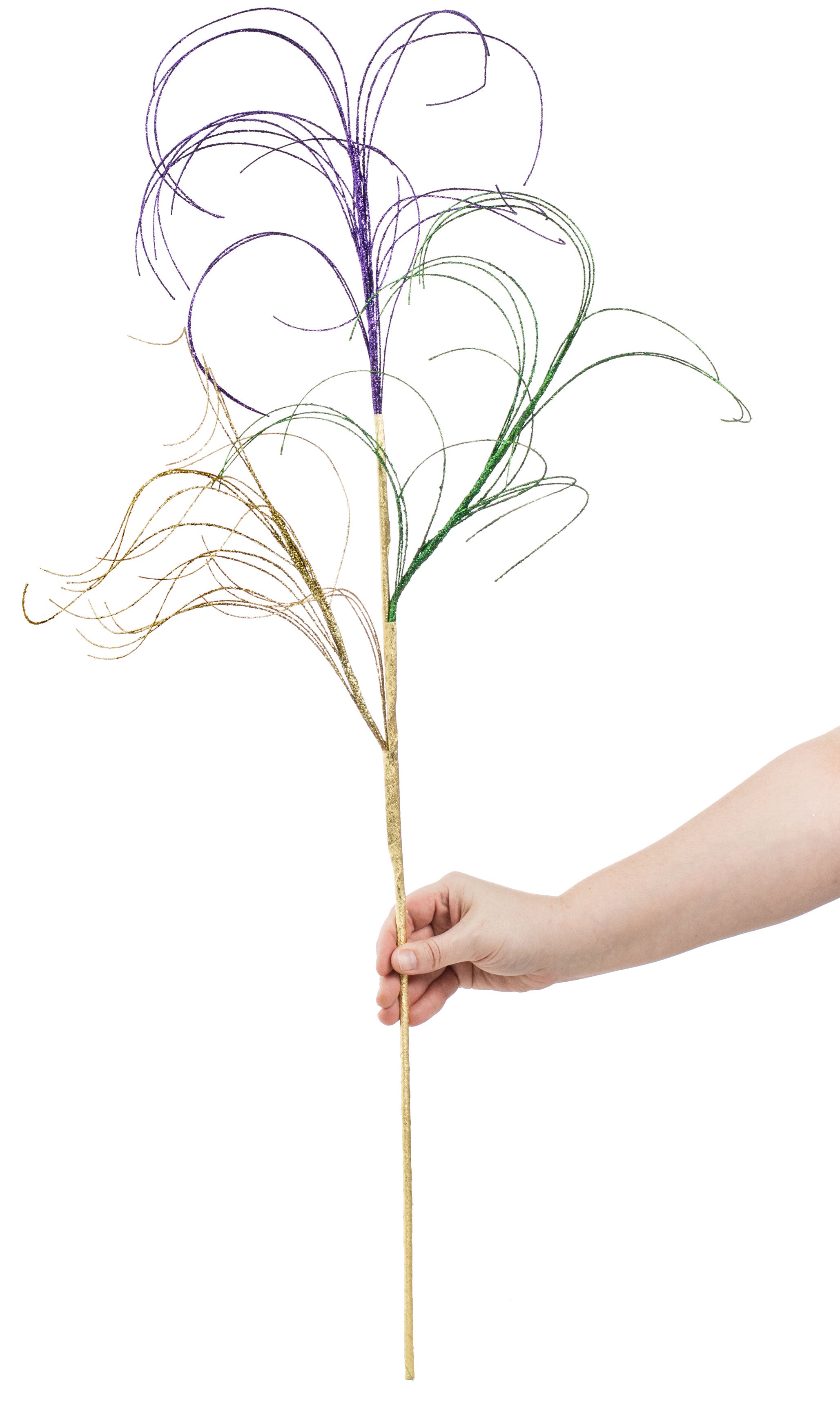 35" Glitter Wispy Spray: Mardi Gras Lifestyle Photo