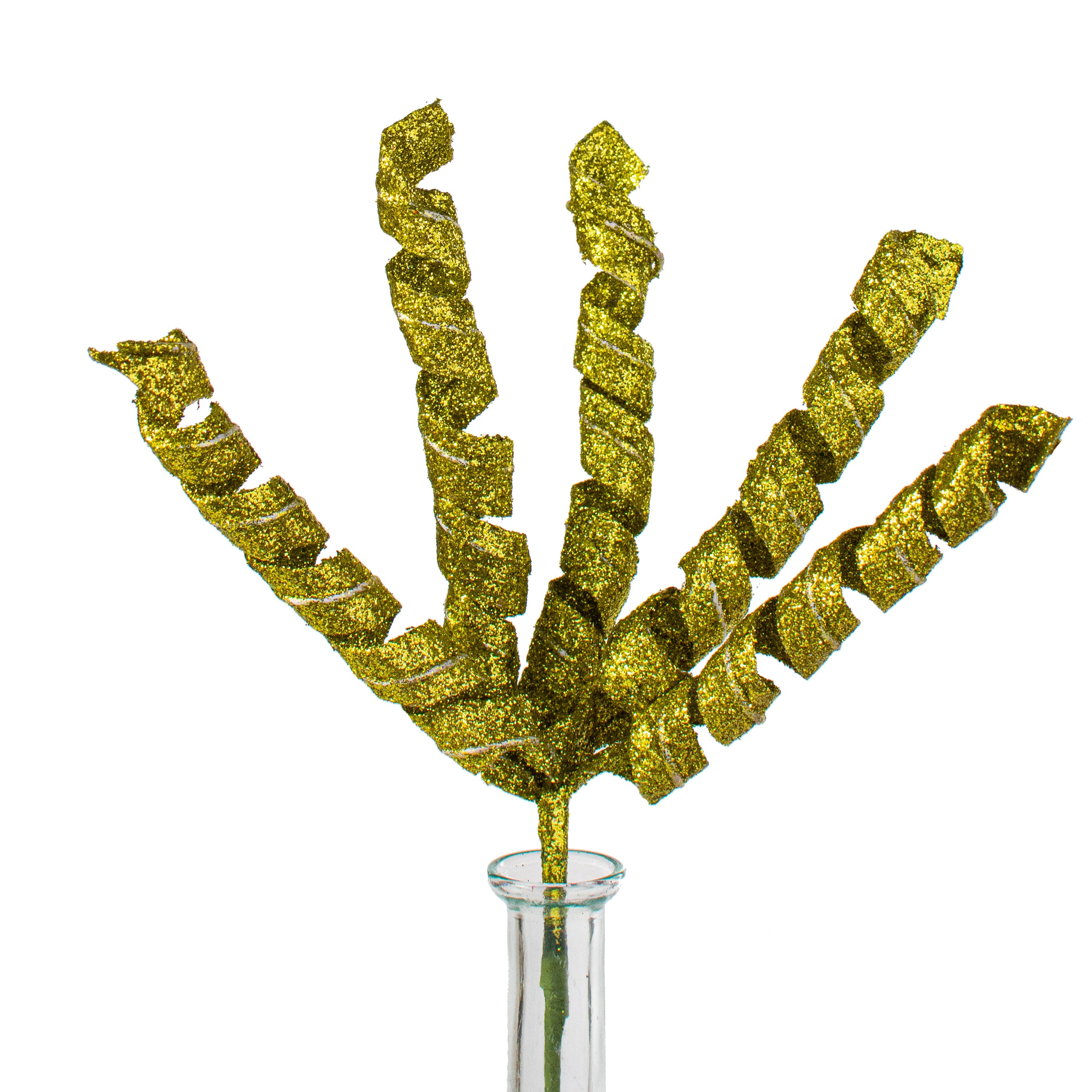 13" Glittered Curly Pick: Apple Green Item Number: 72136-AP