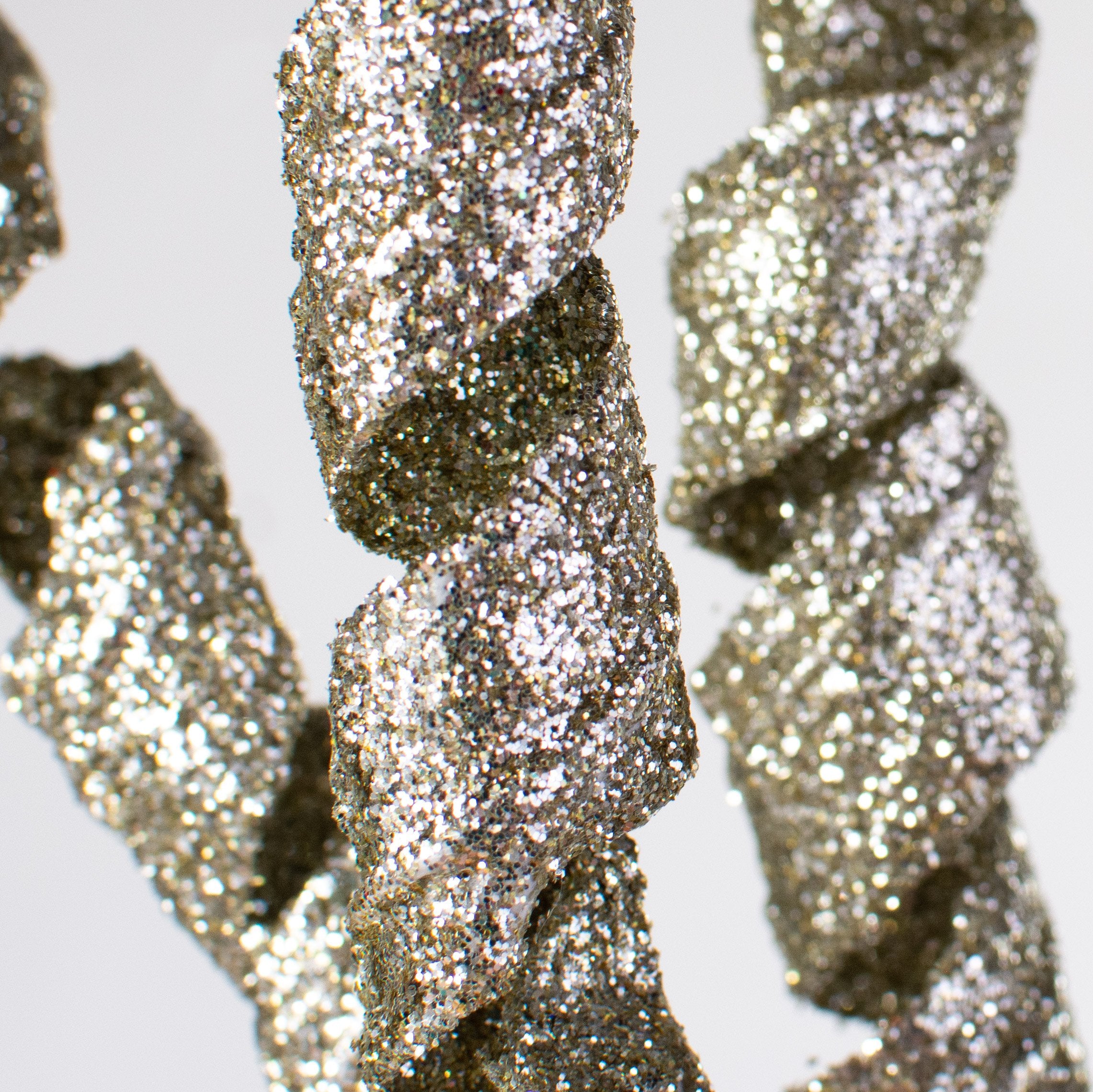 27" Glittered Curly Spray: Champagne Lifestyle Photo