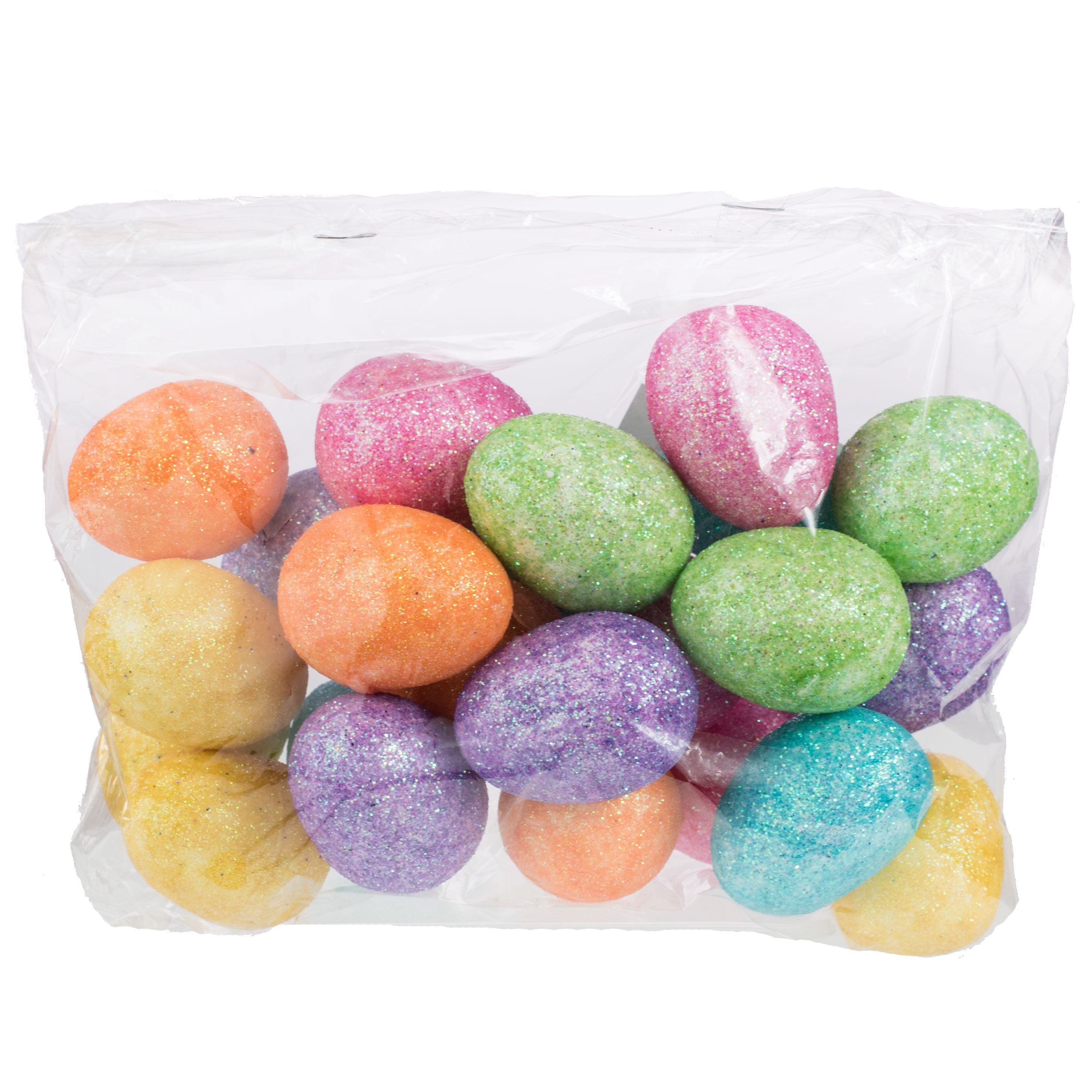 1.75" Glittered Eggs: Pastels (24) Lifestyle Photo