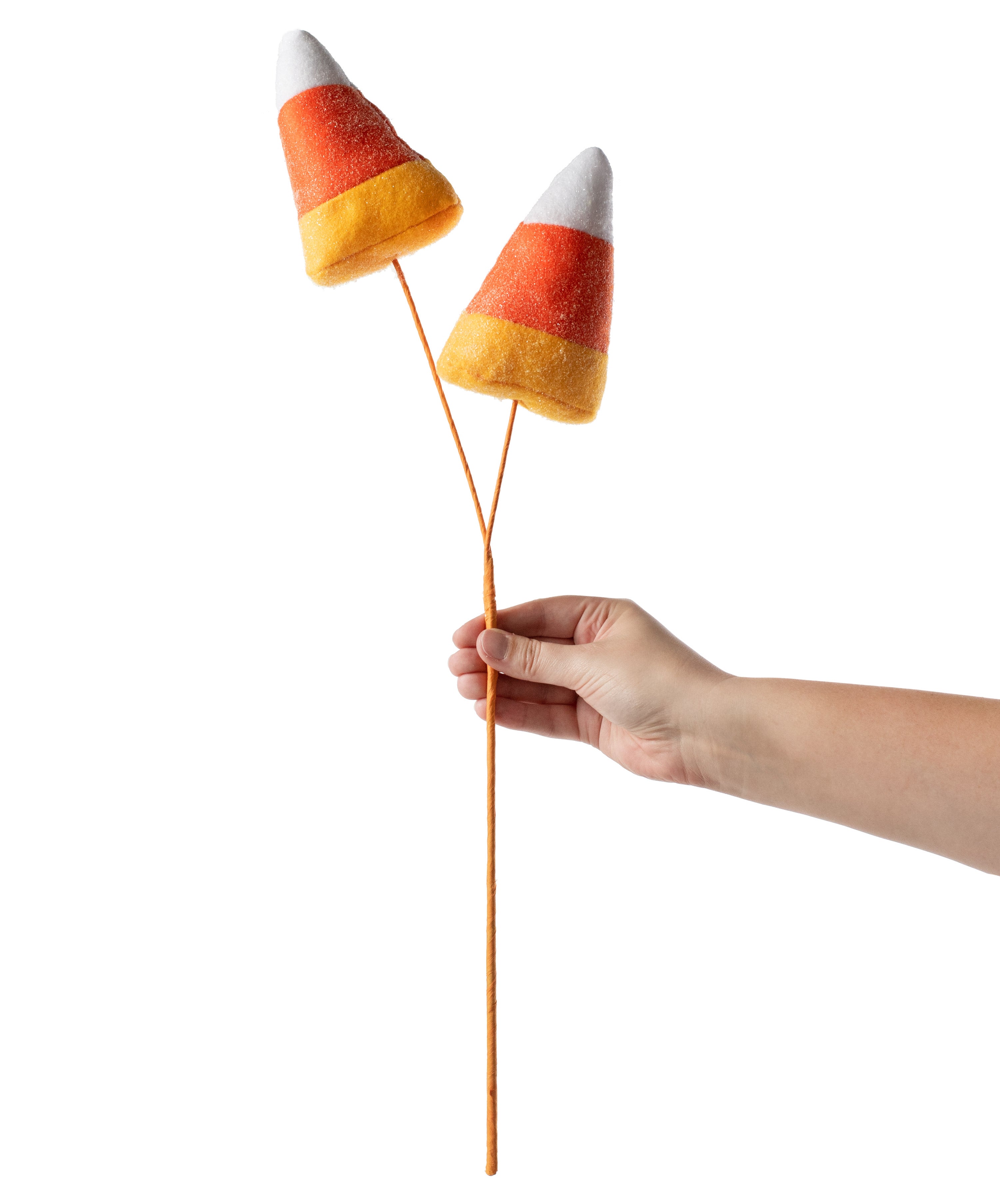 22" Glittered Fabric Candy Corn Spray detail photo 3