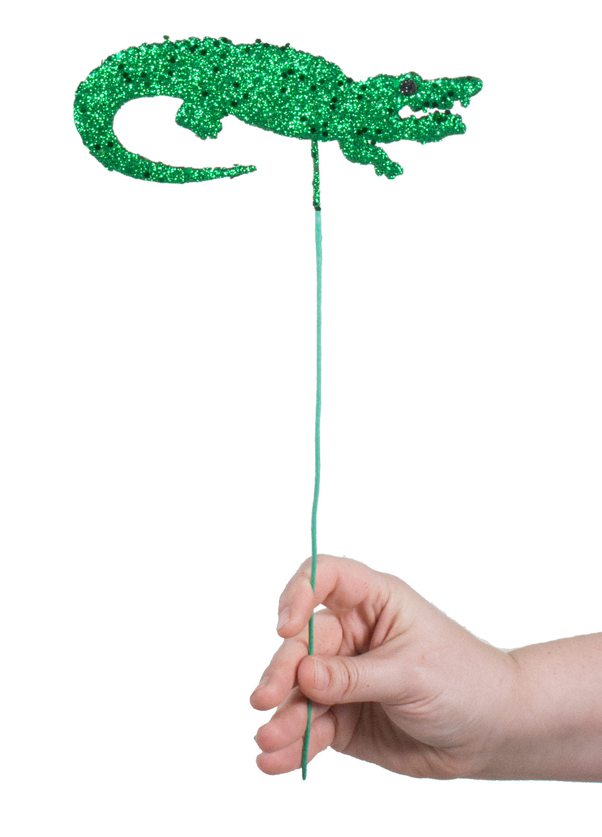 13" Glittered Gator Pick: Green Lifestyle Photo