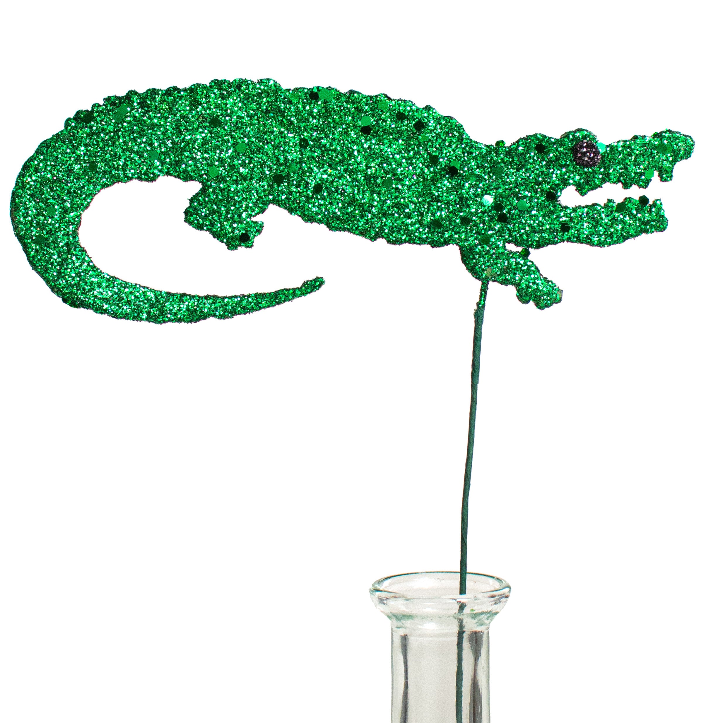 13" Glittered Gator Pick: Green Item Number: MZ1882