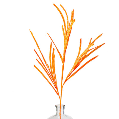 31" Glittered Paper Grass Spray: Bright Orange Item Number: XS110020