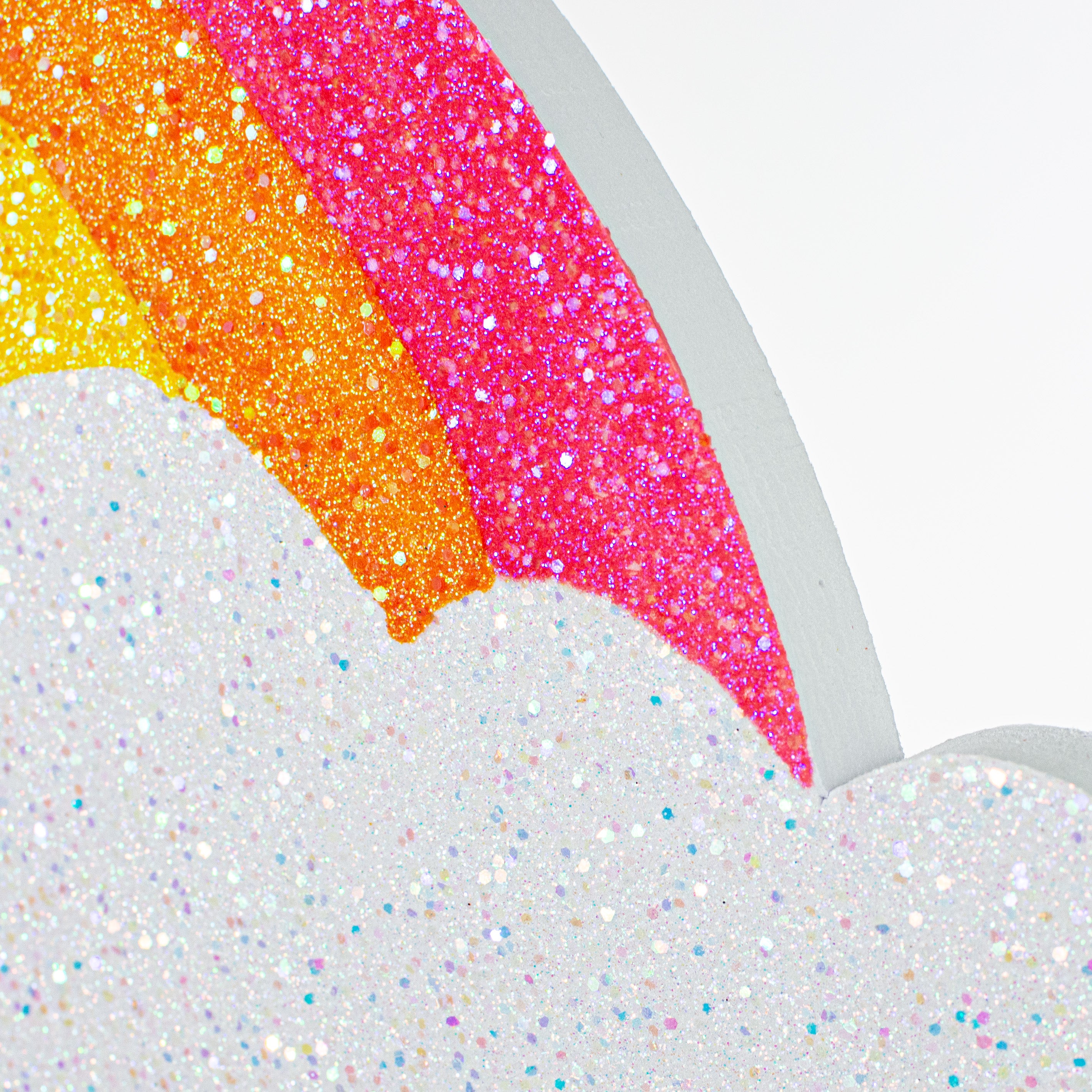 20" Glittered Polyfoam Rainbow Hanger detail photo 3