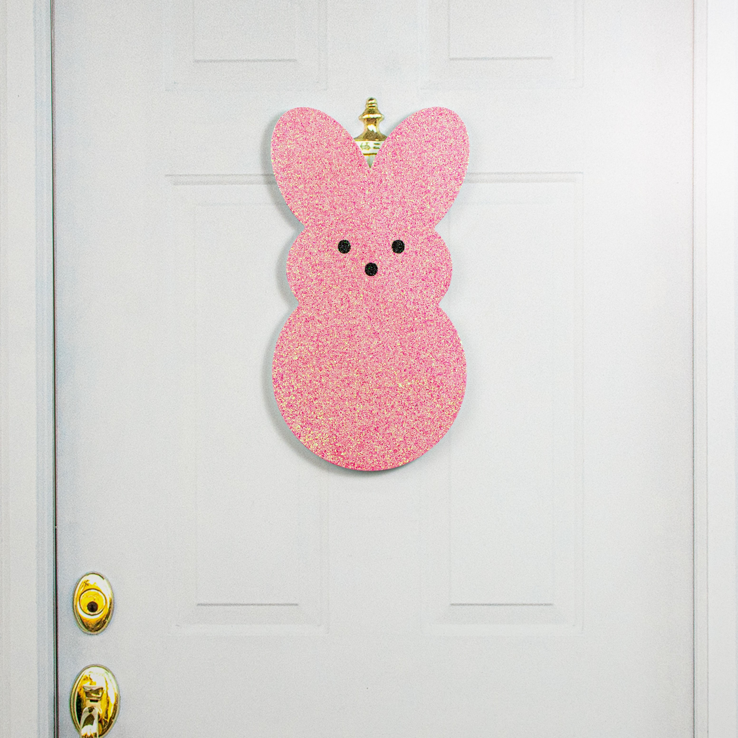 20" Glittered Polyfoam Sugar Bunny: Pink Lifestyle Photo