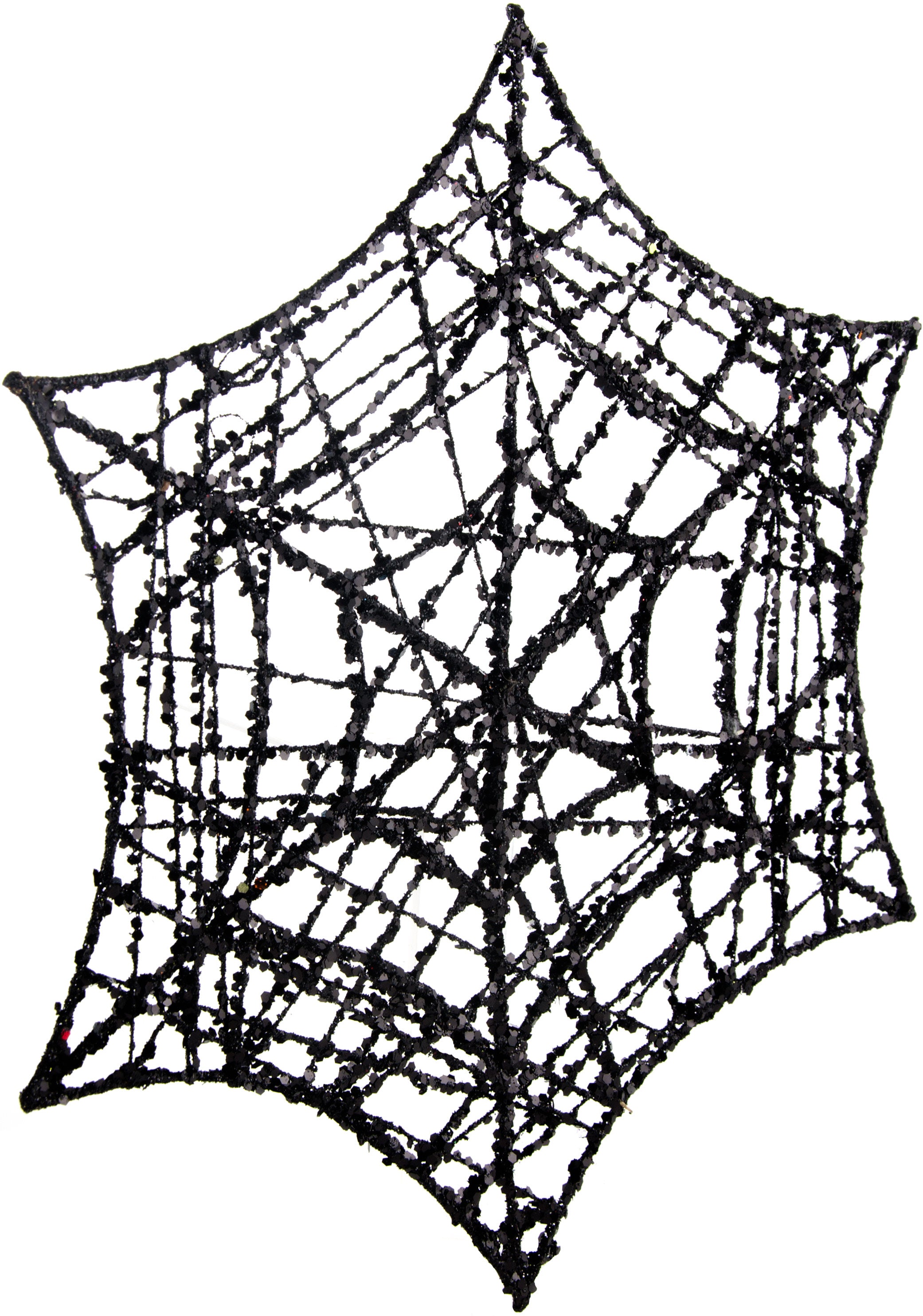 13" Glittered Spider Web: Black Lifestyle Photo