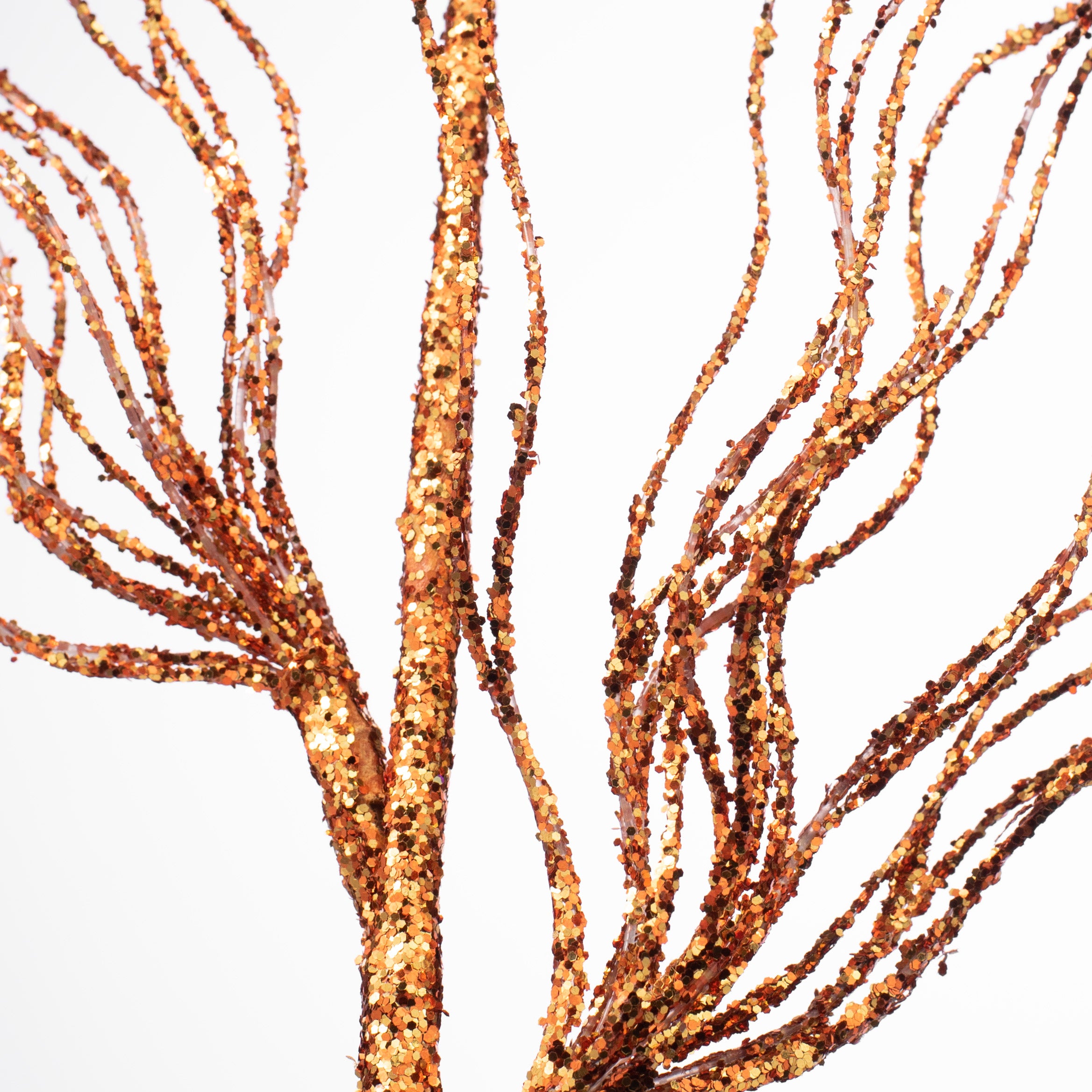 31" Glittered Spiral Pine Spray: Orange Lifestyle Photo