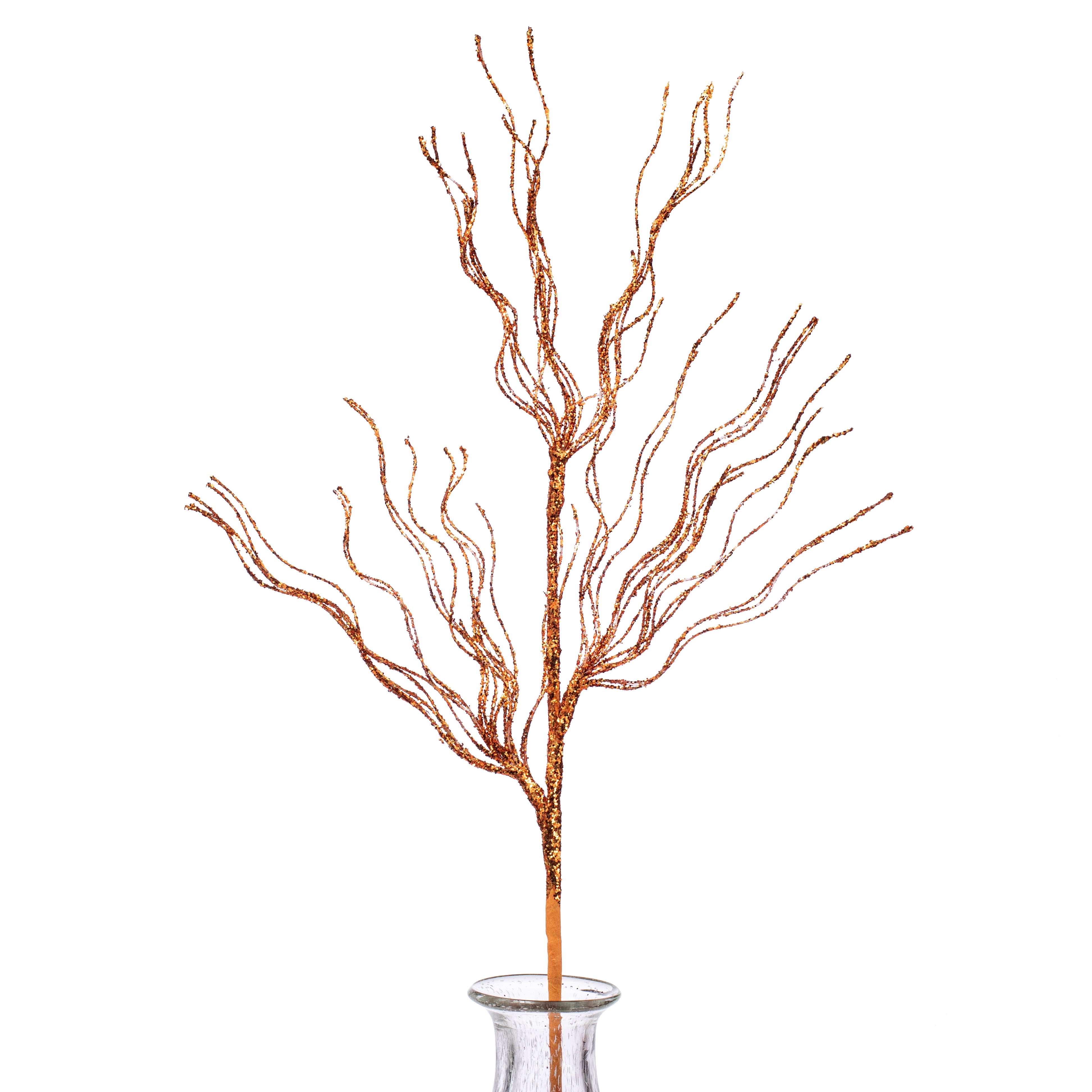31" Glittered Spiral Pine Spray: Orange Item Number: XS756295