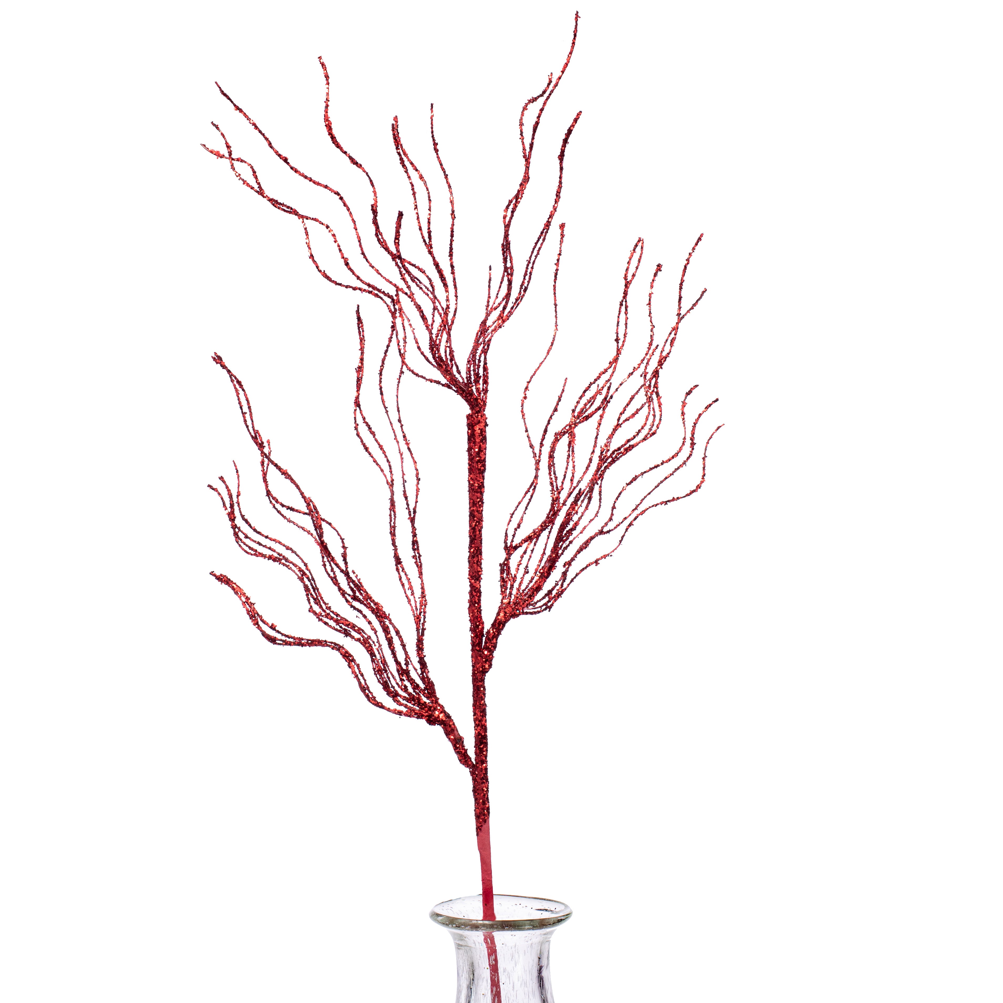 31" Glittered Spiral Pine Spray: Red Item Number: XS756224