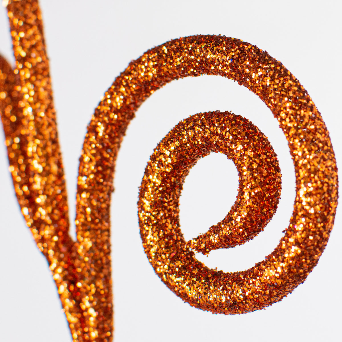 13" Glittered Swirl Pick: Orange Copper Lifestyle Photo