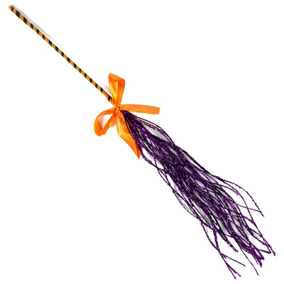 26" Glittered Twig Witch Broom: Purple Item Number: HH752023