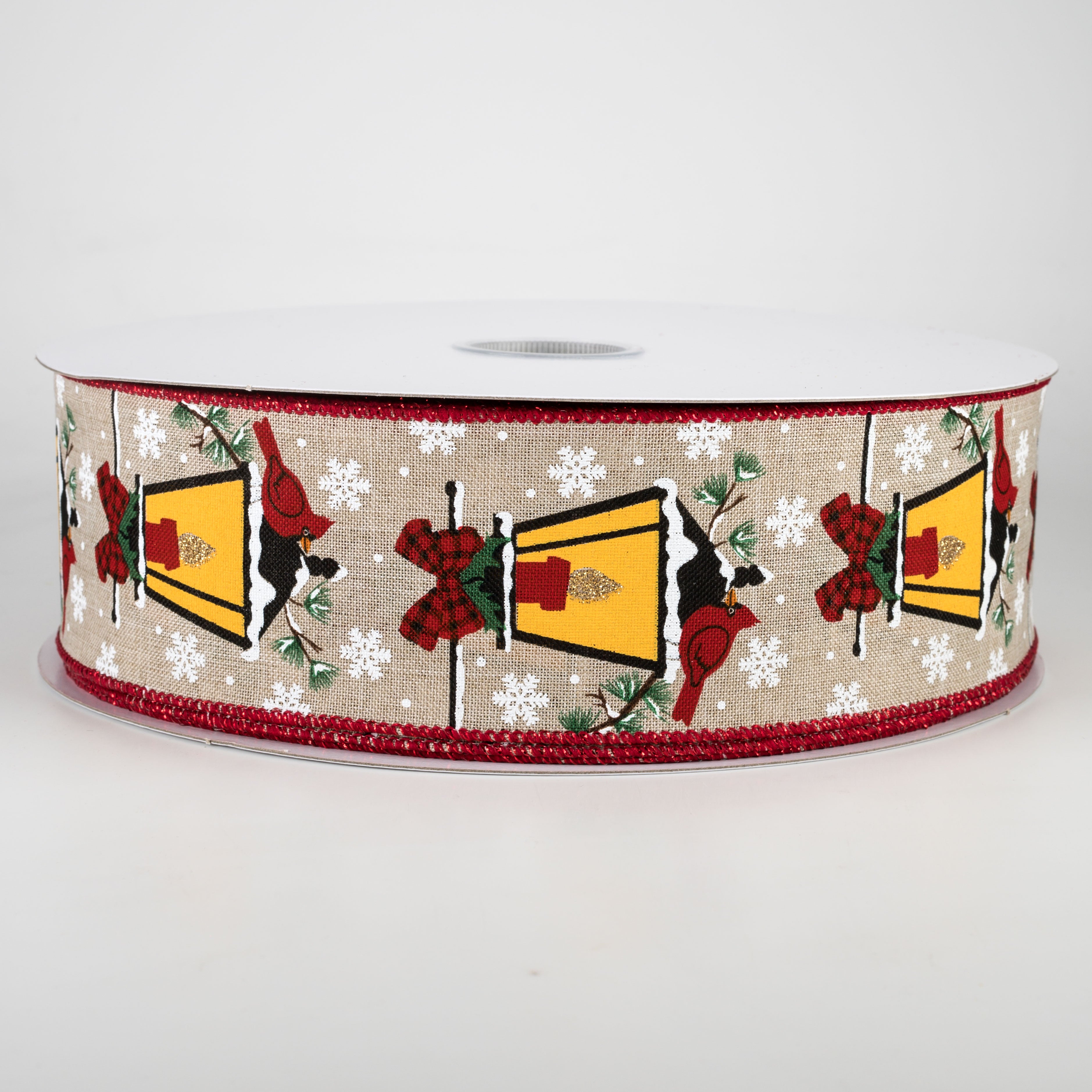 2.5" Glowing Gas Lantern With Cardinal Ribbon (50 Yards)