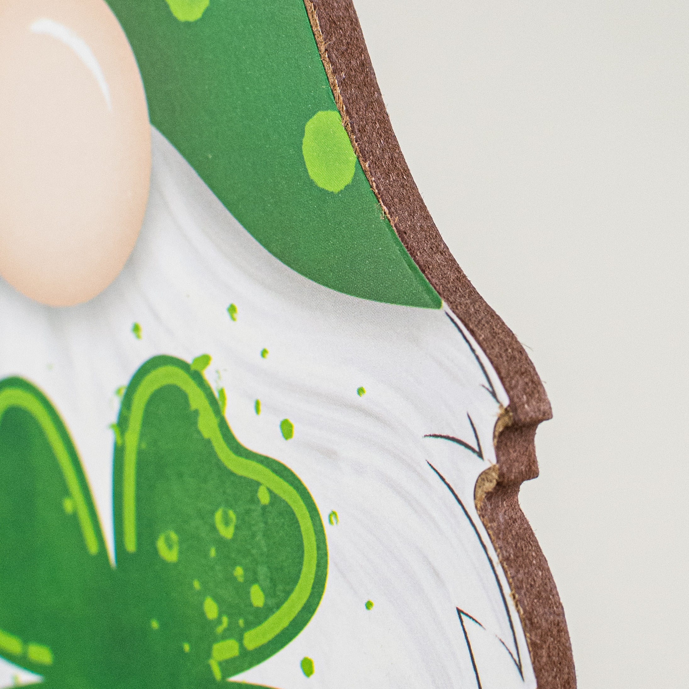 13" Gnome Shape Sign: Lucky and I Gnome It detail photo 3